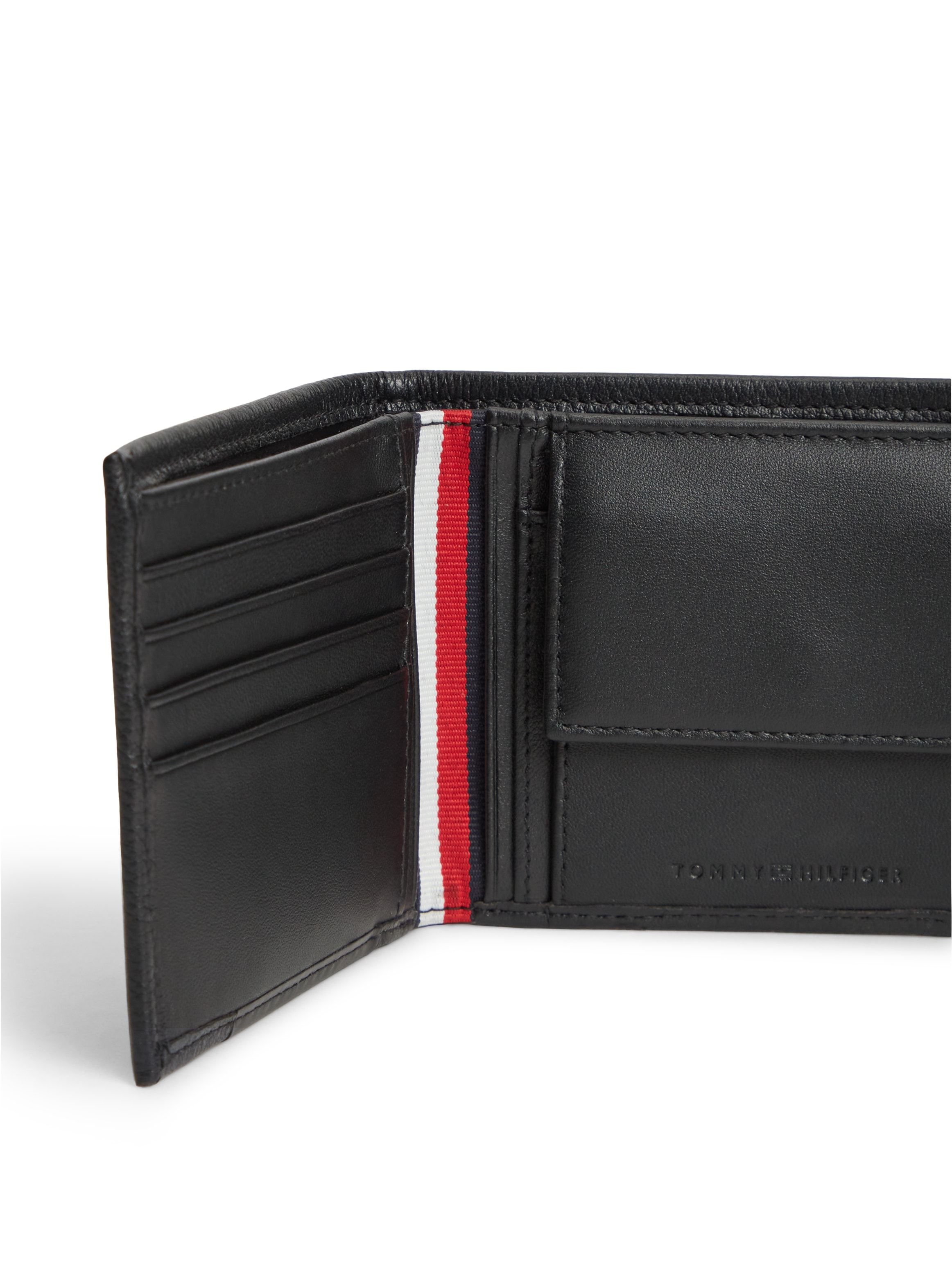 Tommy Hilfiger Geldbörse »TH CORP CC AND COIN« Herren Geldbeutel, Portemonnaie mit farbigem Textilstreifen im Inneren