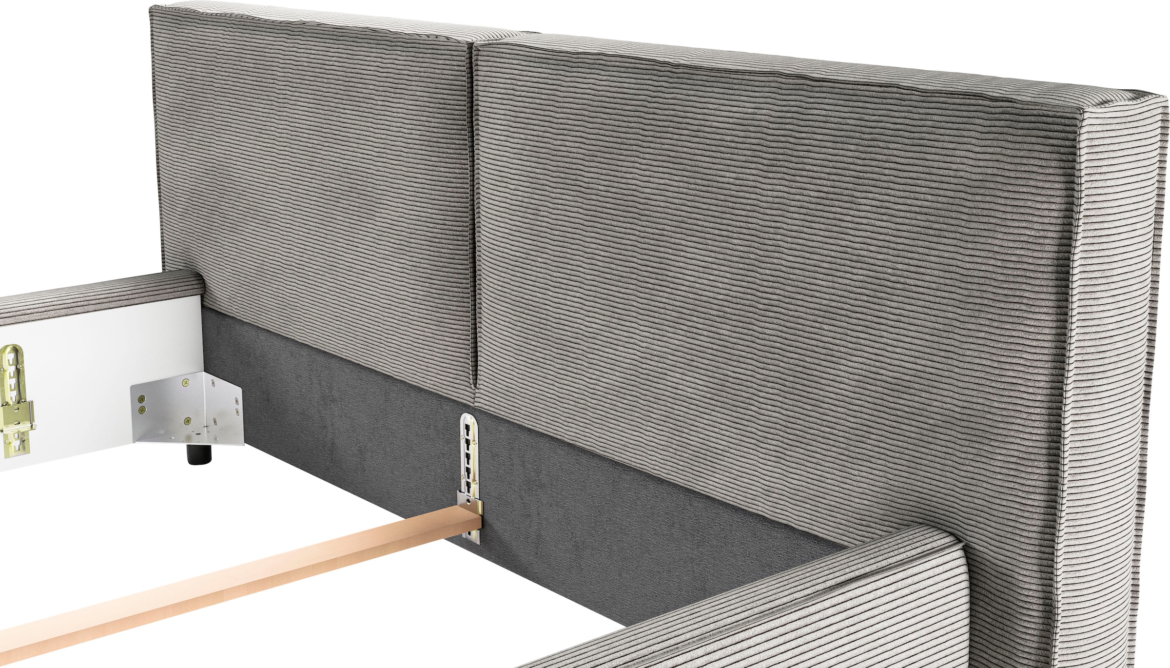 Home affaire Polsterbett »Adrina mit Biesenoptik, Feincord und Luxus-Microfaser« bis 280kg, auch in Überlänge 220 cm, 4 Breiten bis 200cm