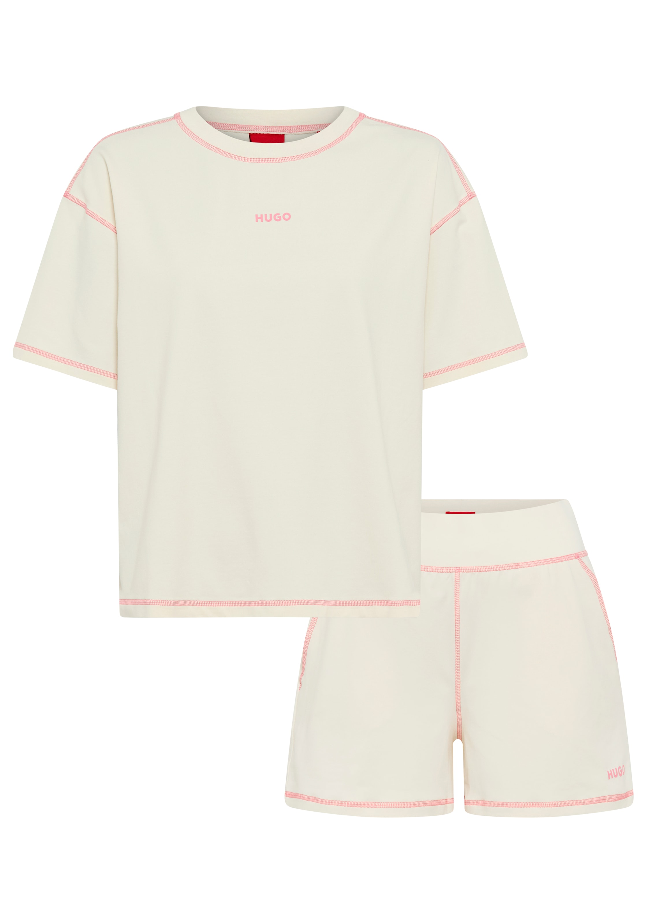HUGO Underwear Shorty "NITE SET", kontrastfarbene Nähte, relaxed fit günstig online kaufen