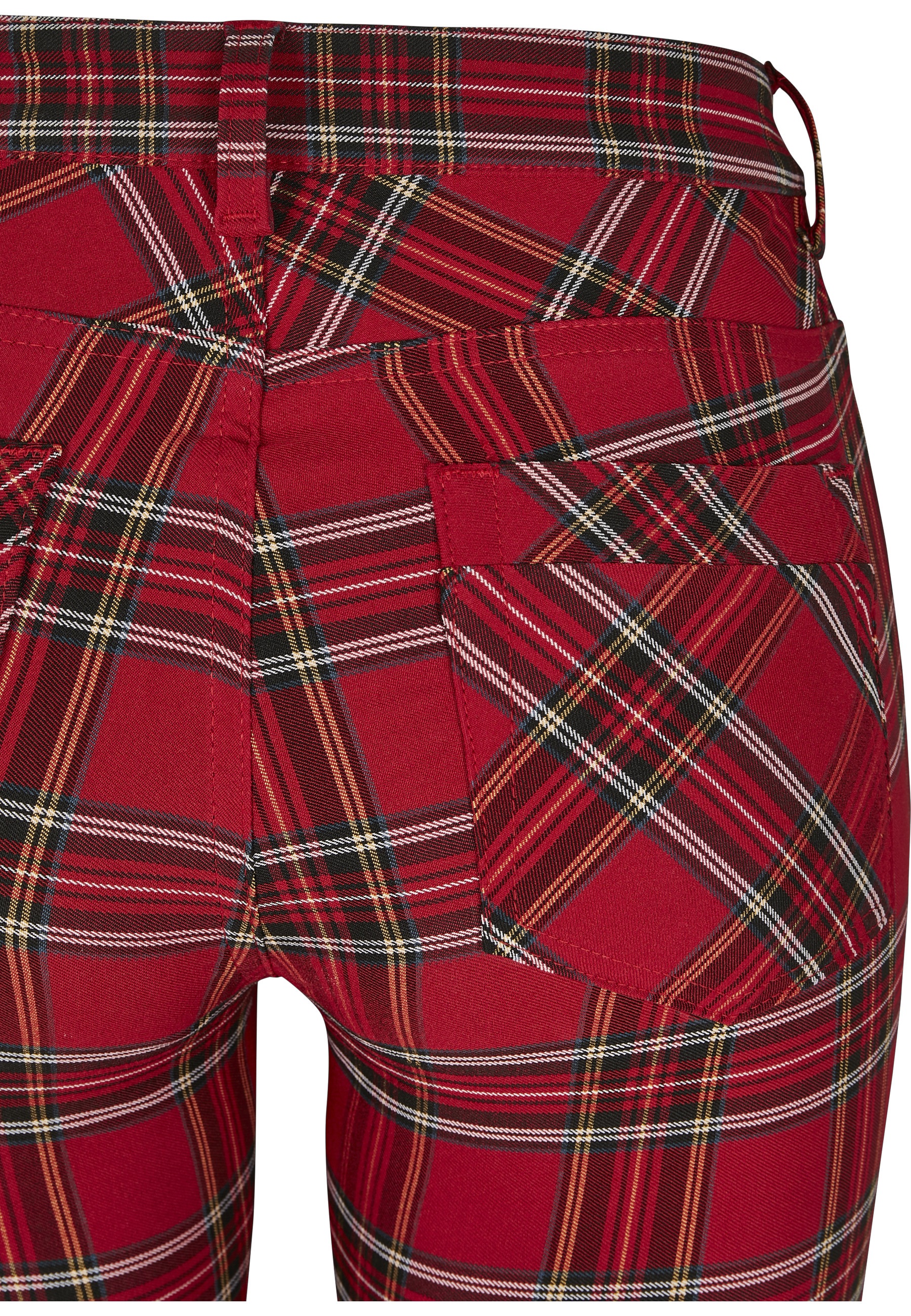 URBAN CLASSICS Stoffhose »Urban Classics Damen Ladies Skinny Tartan Pants«