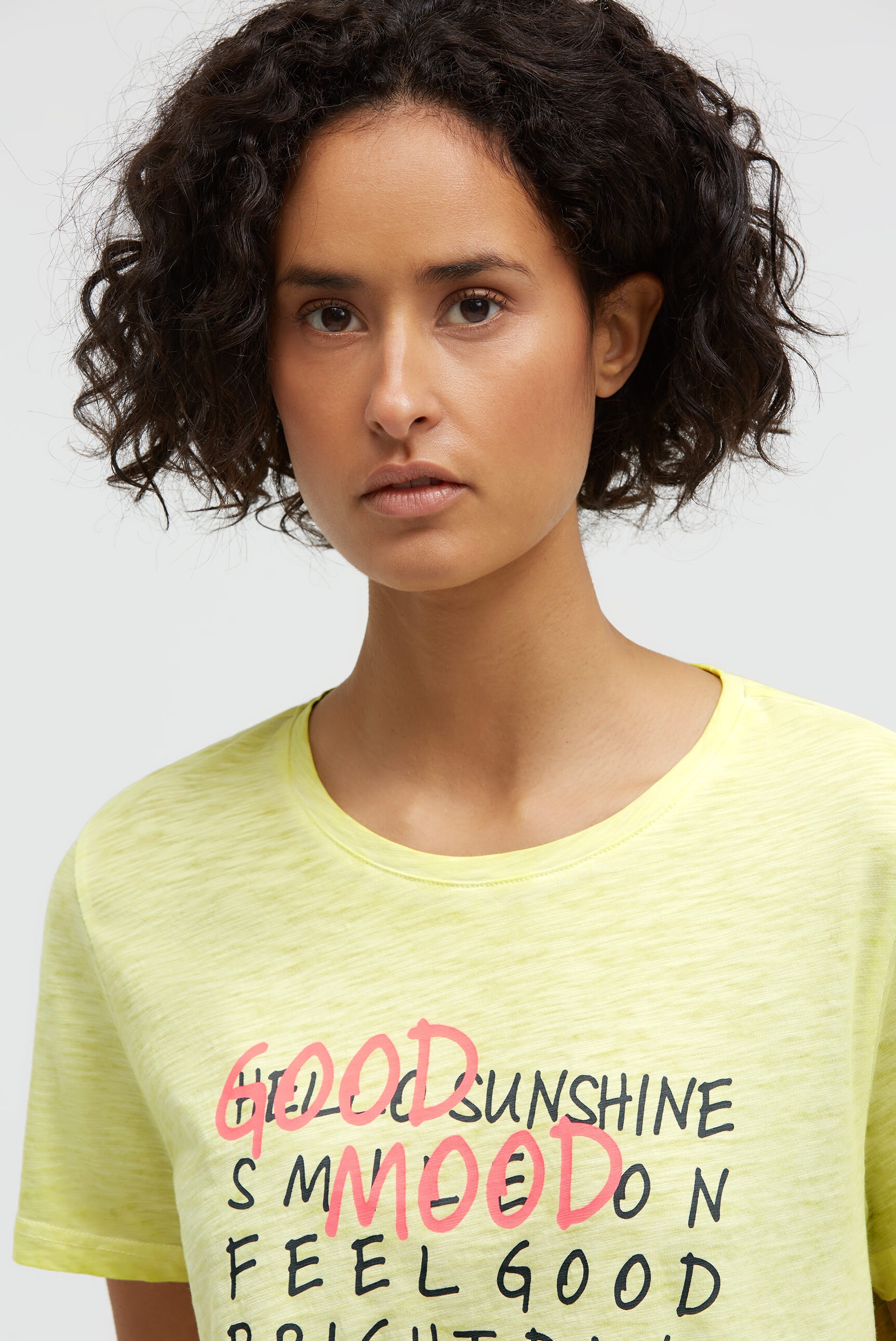 SOCCX Rundhalsshirt mit Gummizug im Saum