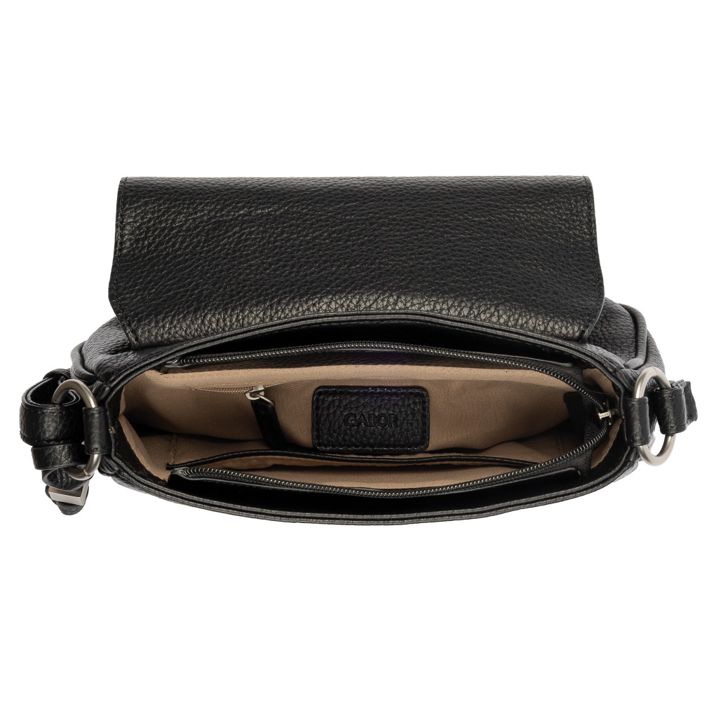 Gabor Satteltasche »Rosina« lässiger Look mit softem Material und markantem Metalldetail am Zipper