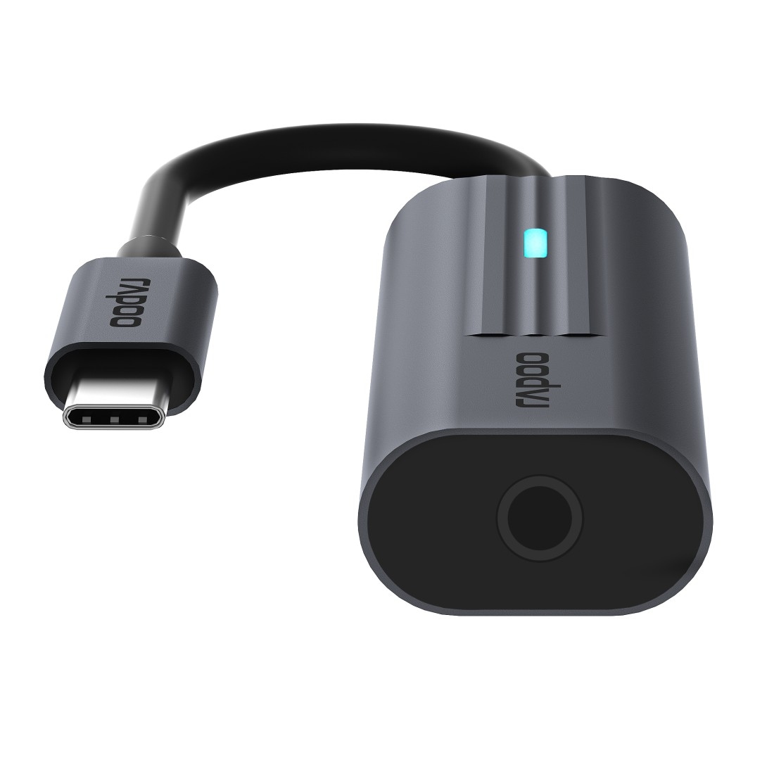 Rapoo USB-Adapter »UCA-1002 USB-C Adapter, USB-C auf 3,5 mm Audio, Grau«, USB-C zu 3,5-mm-Klinke, 15 cm