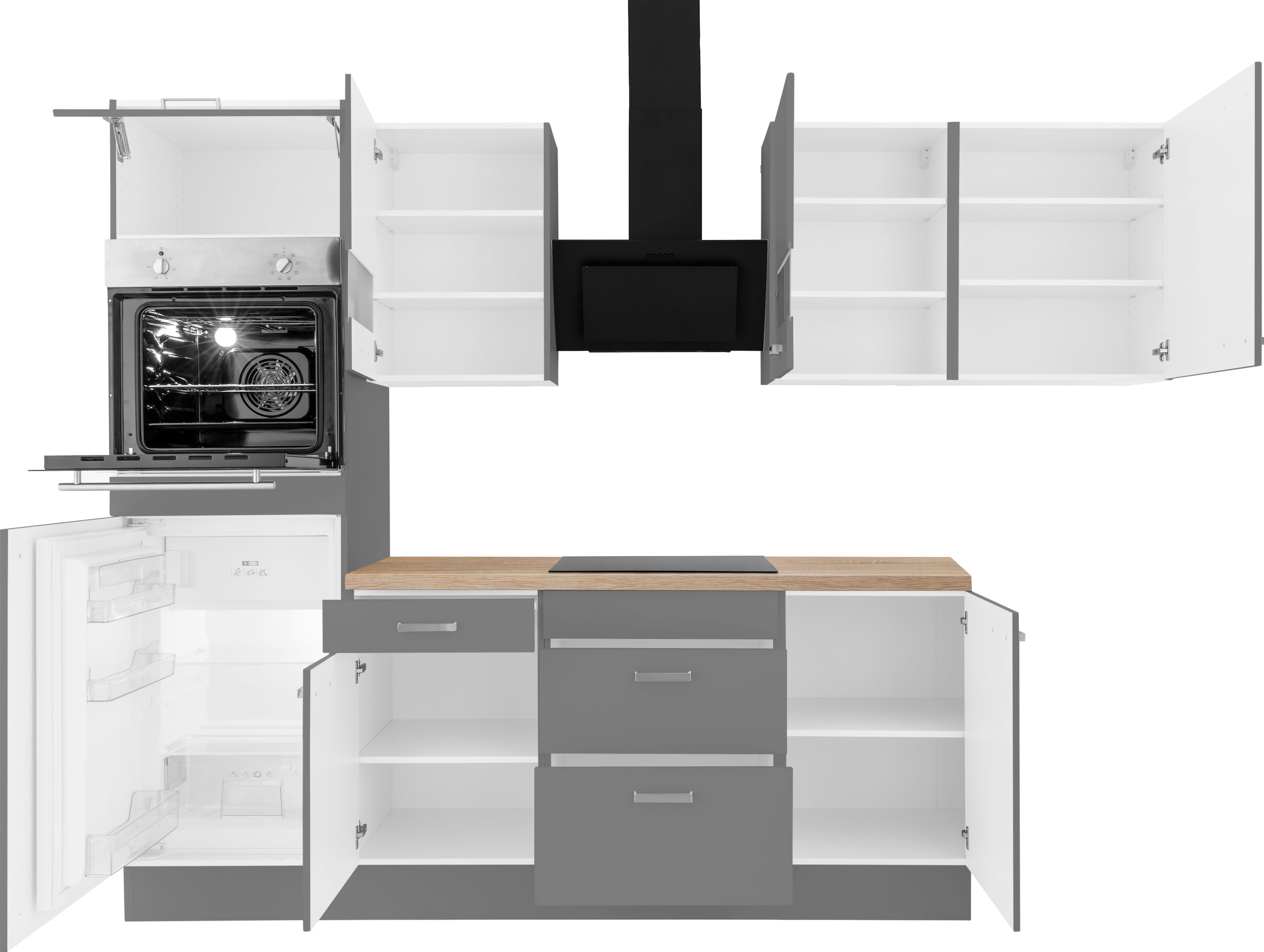 OPTIFIT Winkelküche »Parma«, mit E-Geräten, Stellbreite 285 x 175 cm