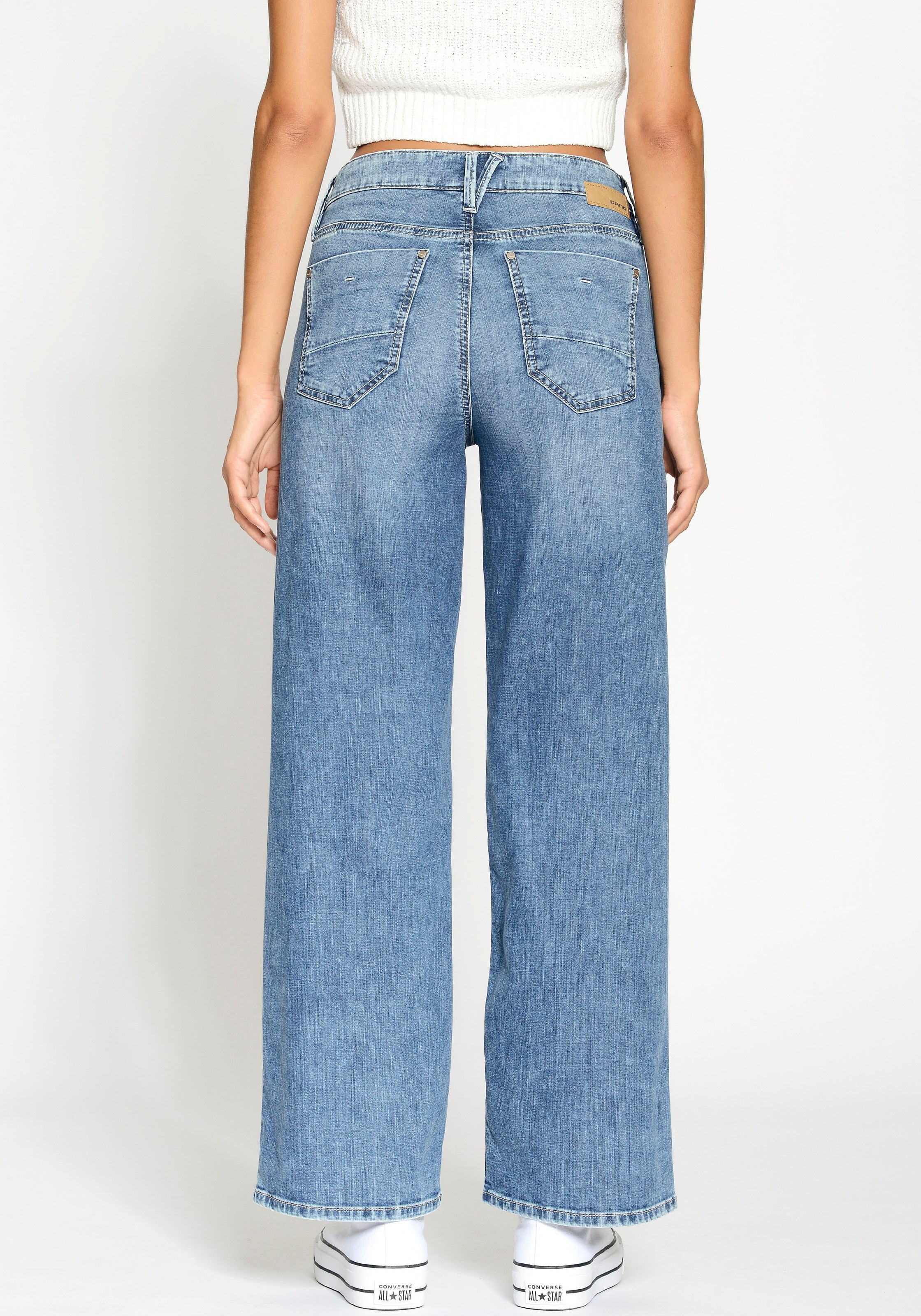 GANG Weite Jeans "94CARLOTTA", weiter Fit im bodenlangen Palazzo-Style günstig online kaufen
