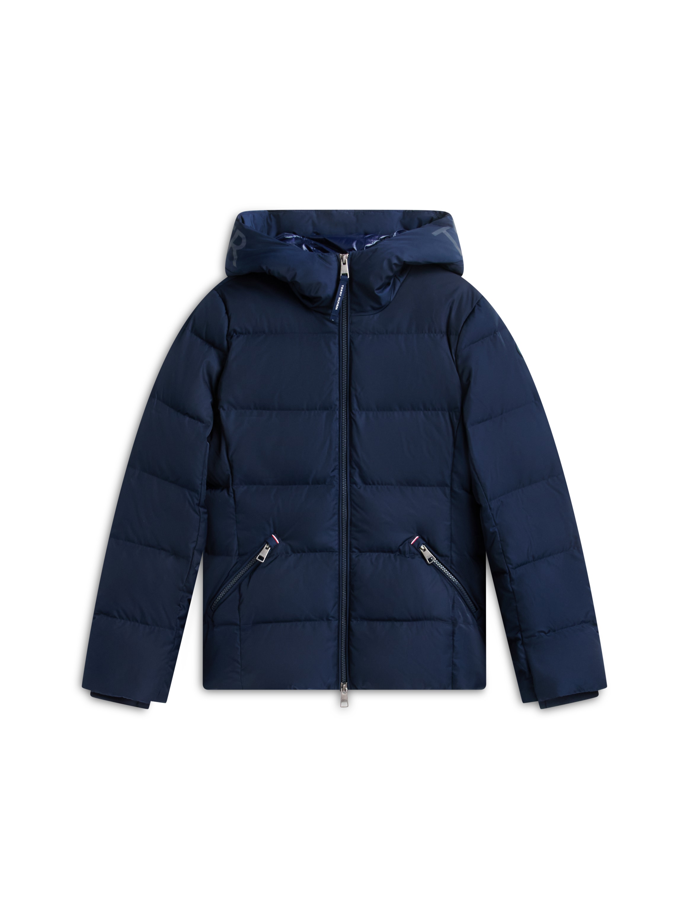 Tommy Hilfiger Steppjacke »DOWN BRANDED FITTED JACKET« mit Kapuze Kunstfaser