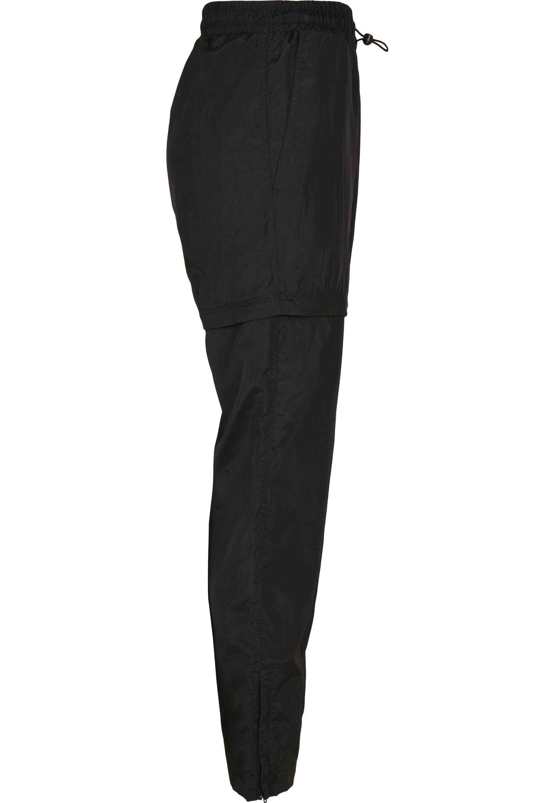 URBAN CLASSICS Stoffhose »Urban Classics Damen Ladies Shiny Crinkle Nylon Zip Pants«