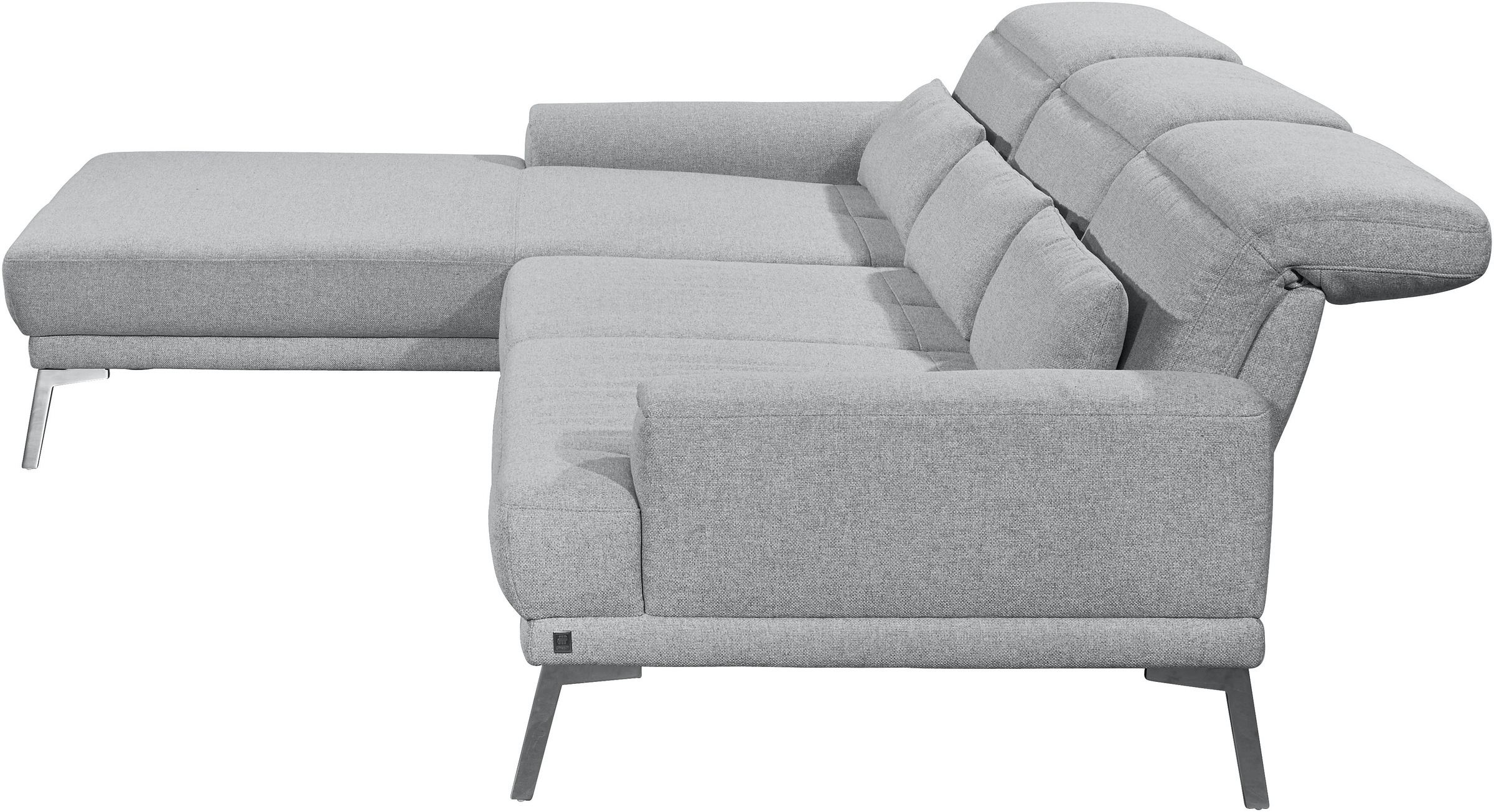 Musterring Ecksofa »MR 4580«, mit Kopf- und Sitztiefenverstellung, Metallfuß chrom, 288 x 193/220cm