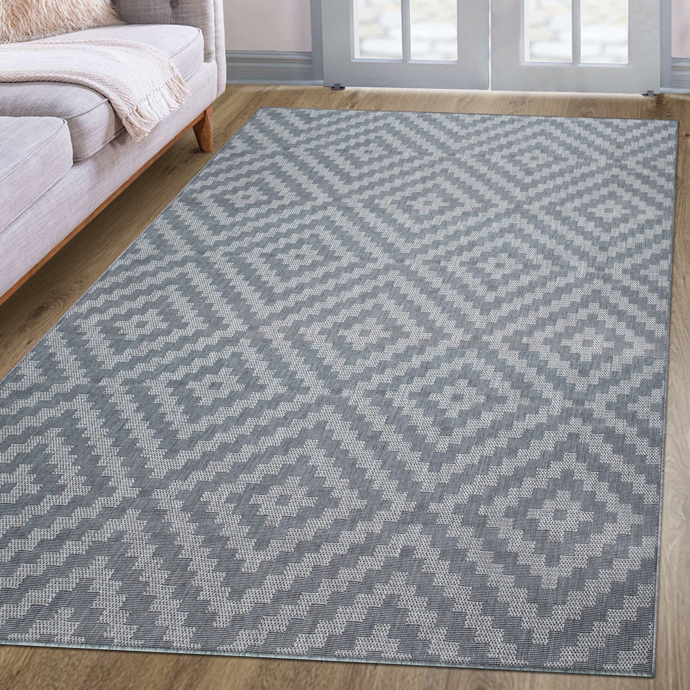 my home Teppich »Cordoba auch als Läufer erhältlich«, rechteckig, 3 mm Höhe, In- und Outdoor geeignet, Sisal-Optik, Wetterfest & UV-beständig, Boho