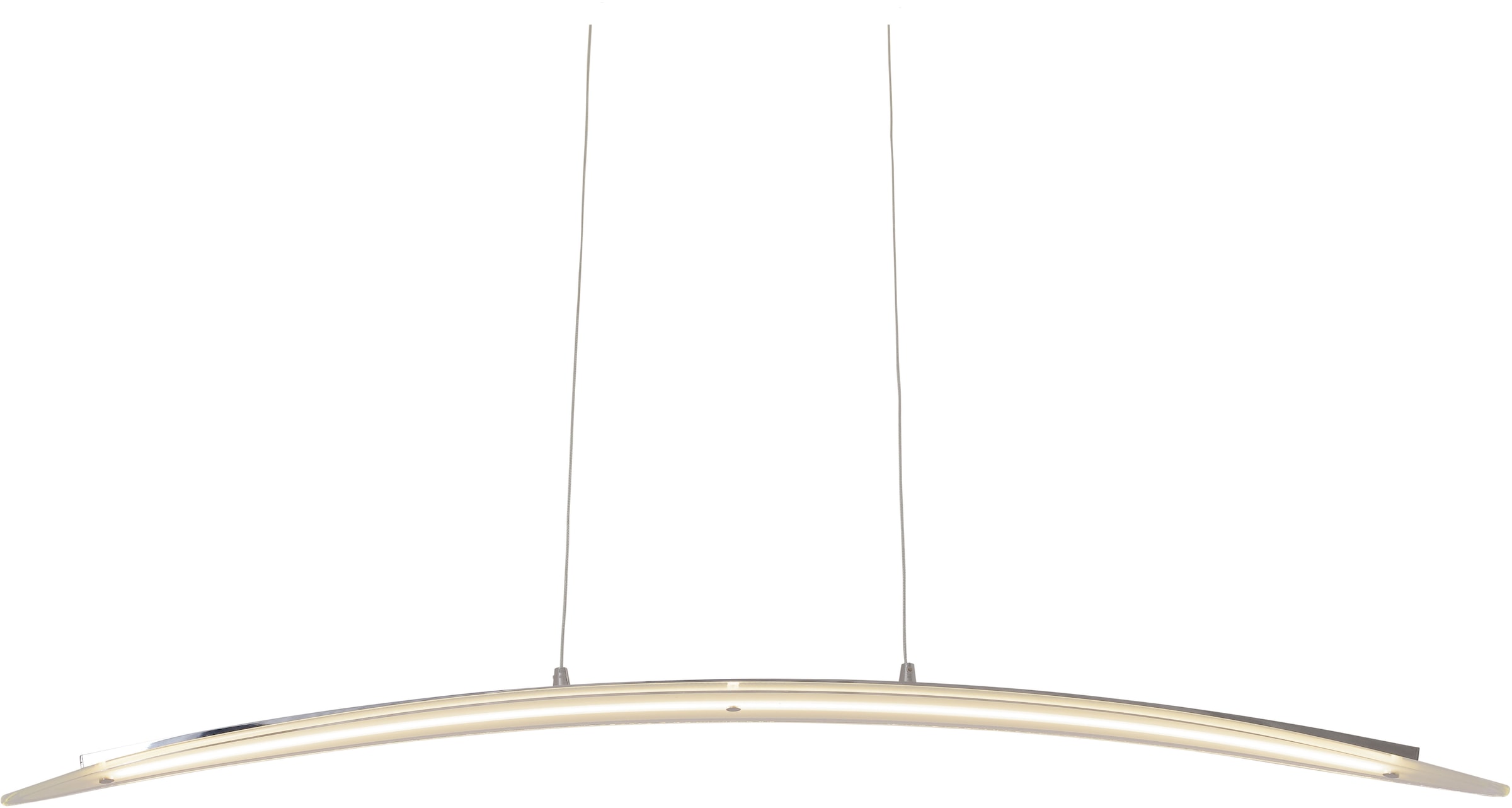 näve LED Pendelleuchte »Surf«, 1 flammig, Leuchtmittel LED-Modul | LED fest integriert, chromfarben, dimmbar mit Phasenan- und -abschnitt Dimmer, L: 100cm
