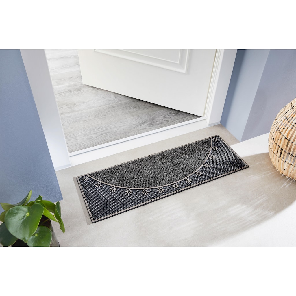 Home2Fashion Fußmatte »CC Clean Alpine«, rechteckig, Schmutzfangmatte, Motiv Blumen, robust, In- und Outdoor geeignet