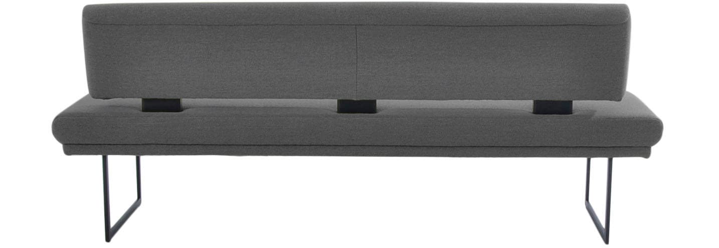 K+W Komfort & Wohnen Polsterbank »Longbeach«, (1 St.), mit Metallkufen in schwarz Struktur, in der Breite 204cm oder 224cm