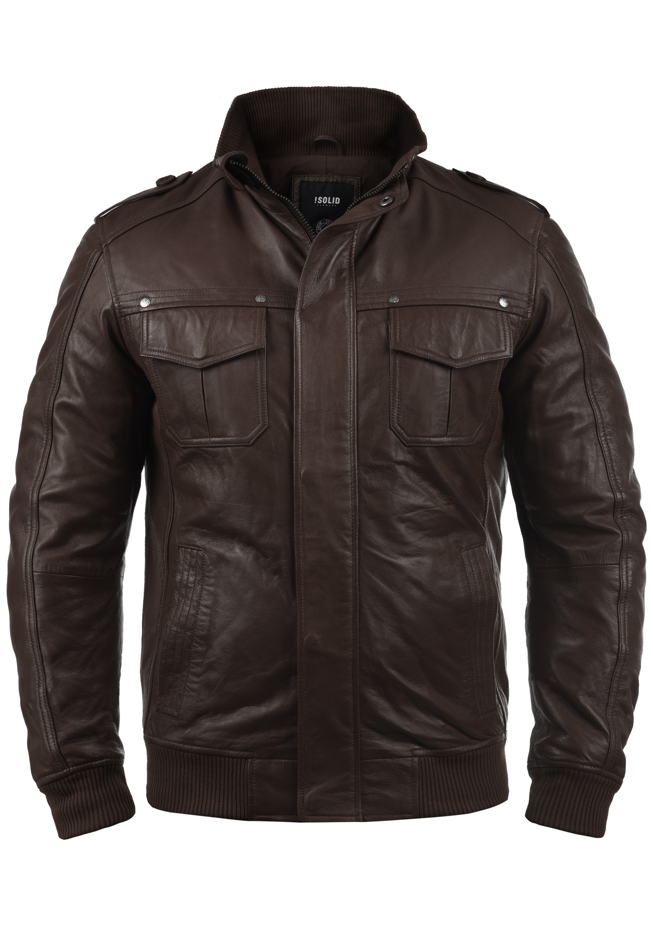 Solid Lederjacke "Lederjacke SDCamash", ohne Kapuze