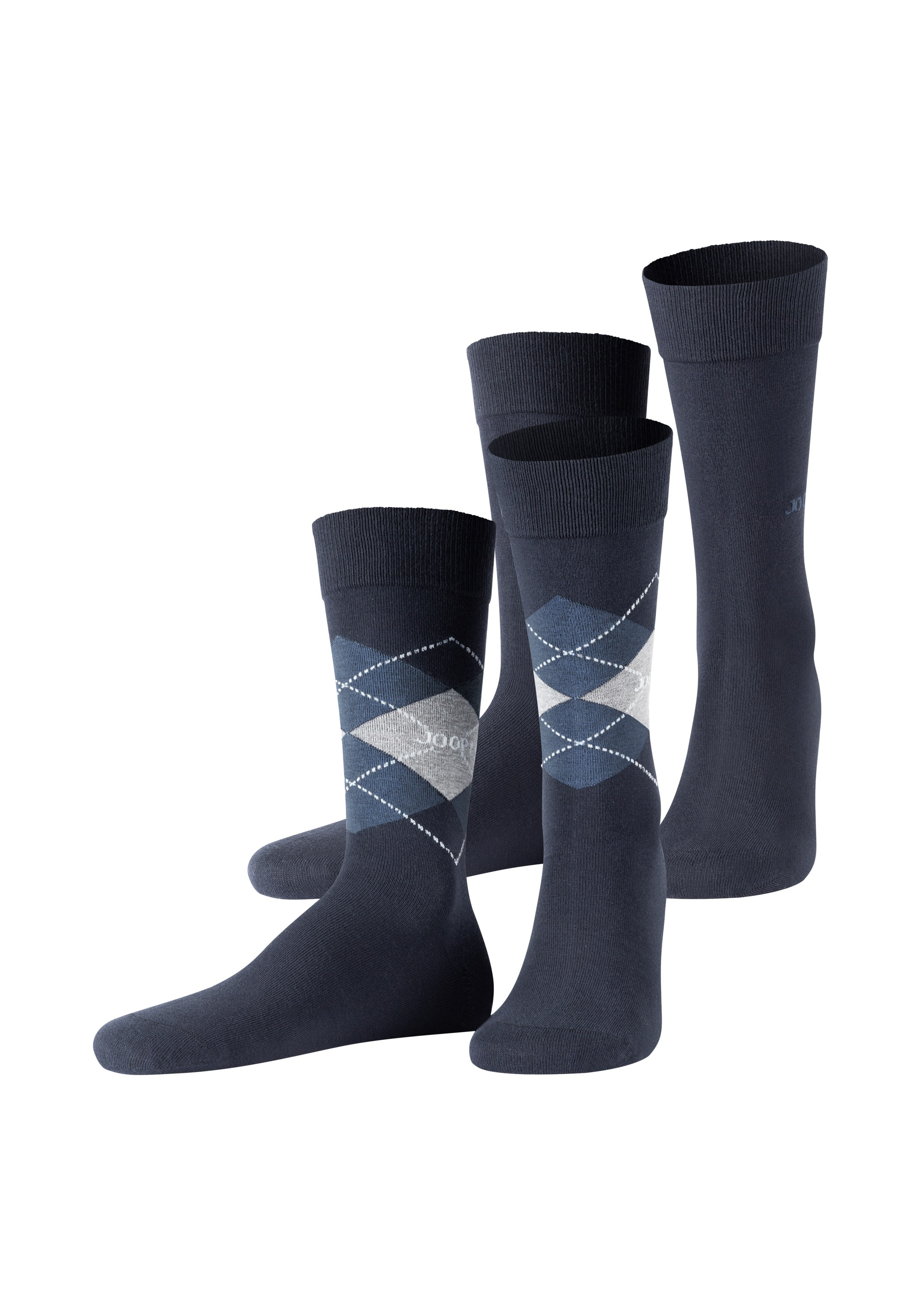 JOOP! Socken »premium essentials«, (2er Pack), Premium Qualität, verstärkte Ferse, verstärkte Zehen, Argyle Design