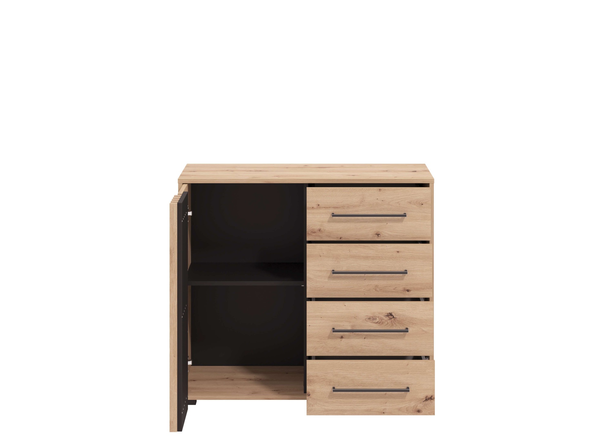 INOSIGN Kommode »Ascalon Sideboard, Breite 138 oder 93 cm, mit ABS Schutzkanten«, 3D Optik durch Lamellen/ Paneele, FSC-zertifizierter Holzwerkstoff