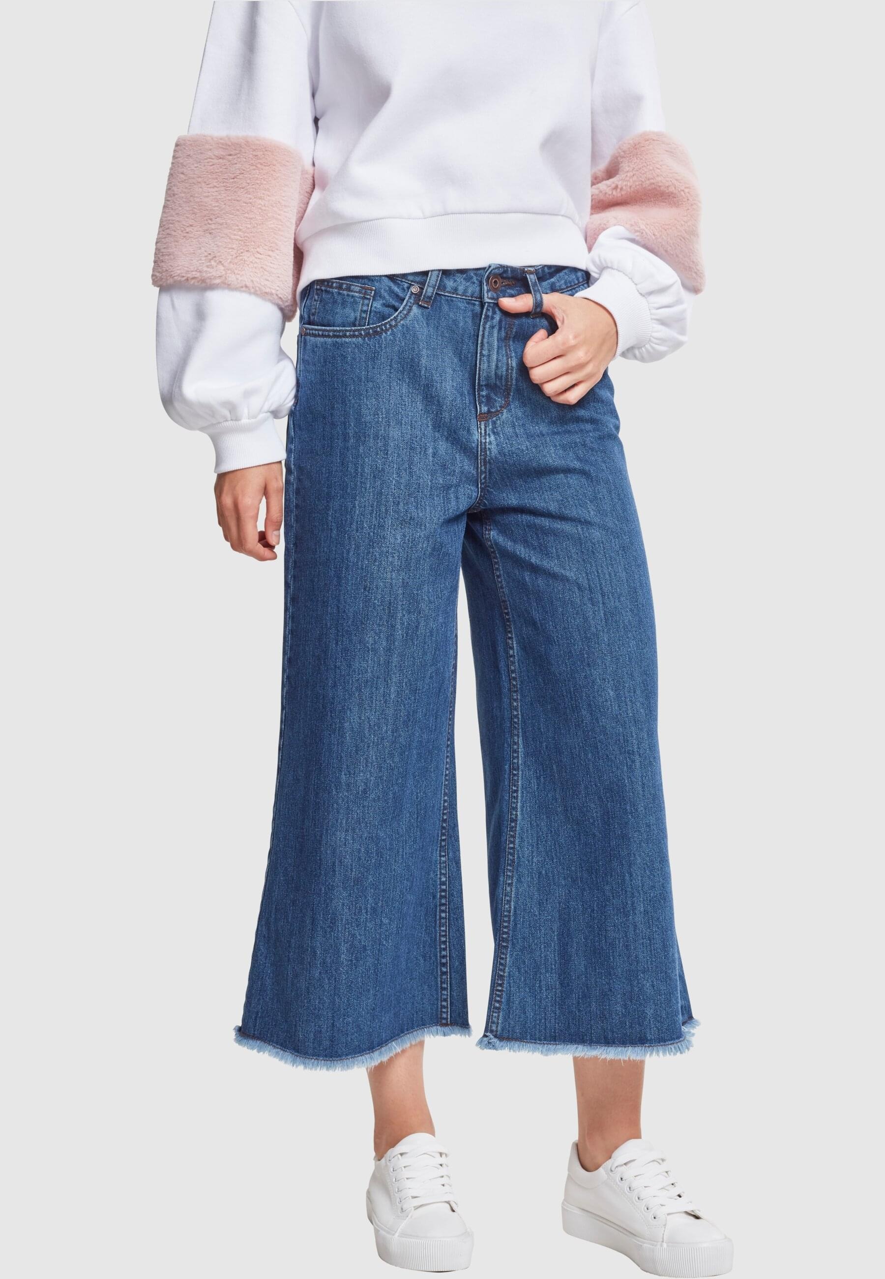 URBAN CLASSICS Bequeme Jeans »Urban Classics Damen Ladies Denim Culotte«, (1 tlg.)