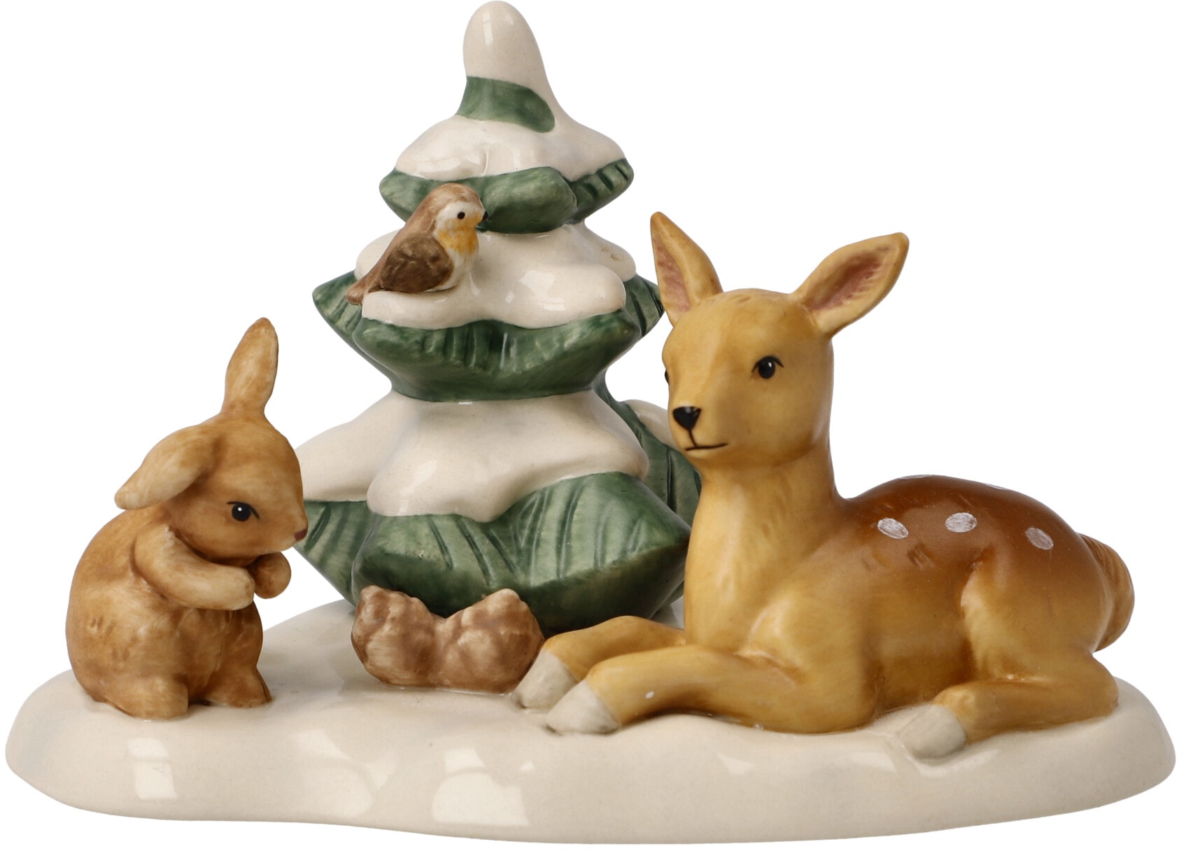 Goebel Weihnachtsfigur »Winterwald, Steingut, | Waldtiere Treffen Weihnachtsdeko«, Figur bestellen der BAUR 