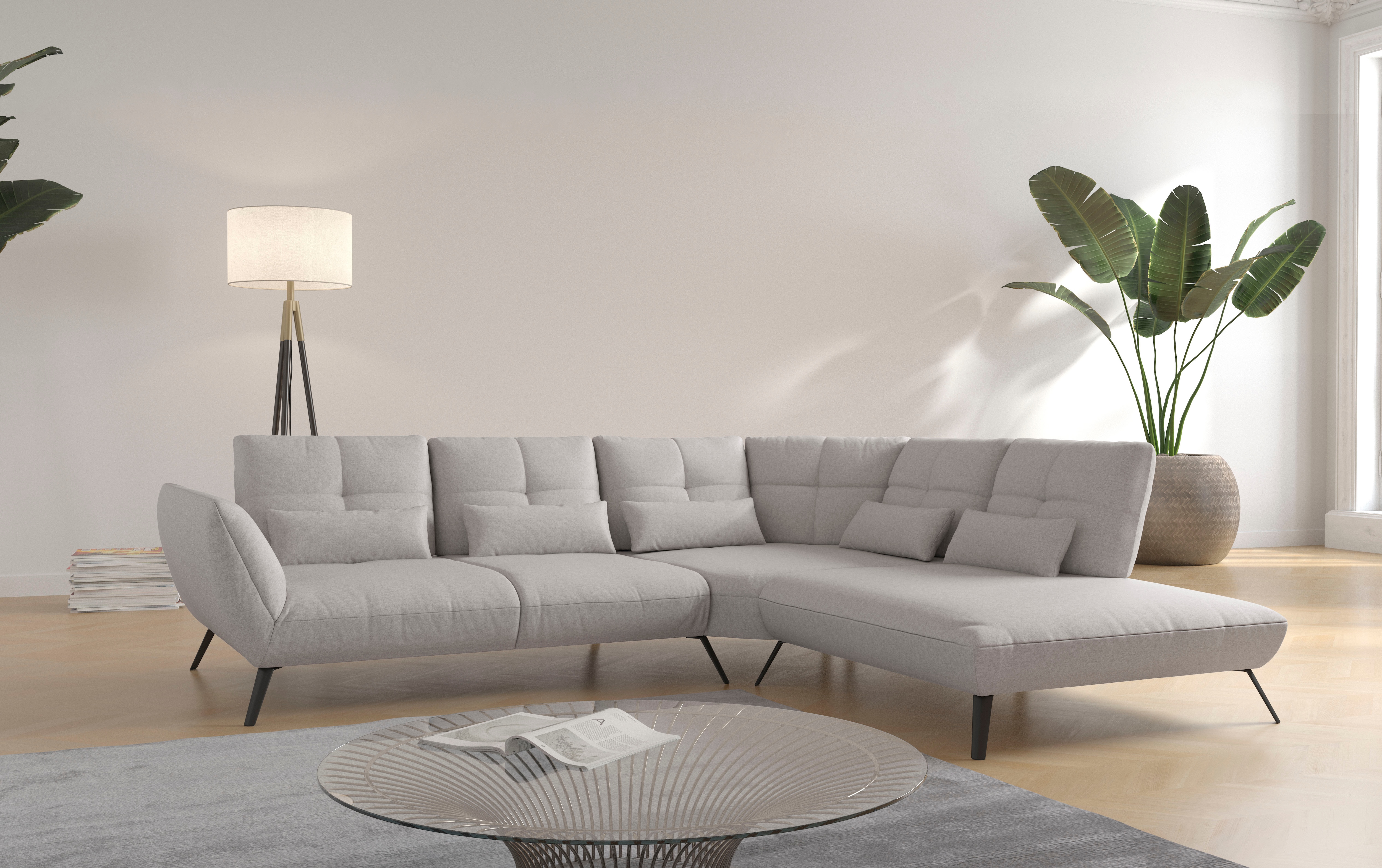 OTTO home Ecksofa "Mikado L-Form" inkl. Sitztiefenverstellung und Armteilverstellung