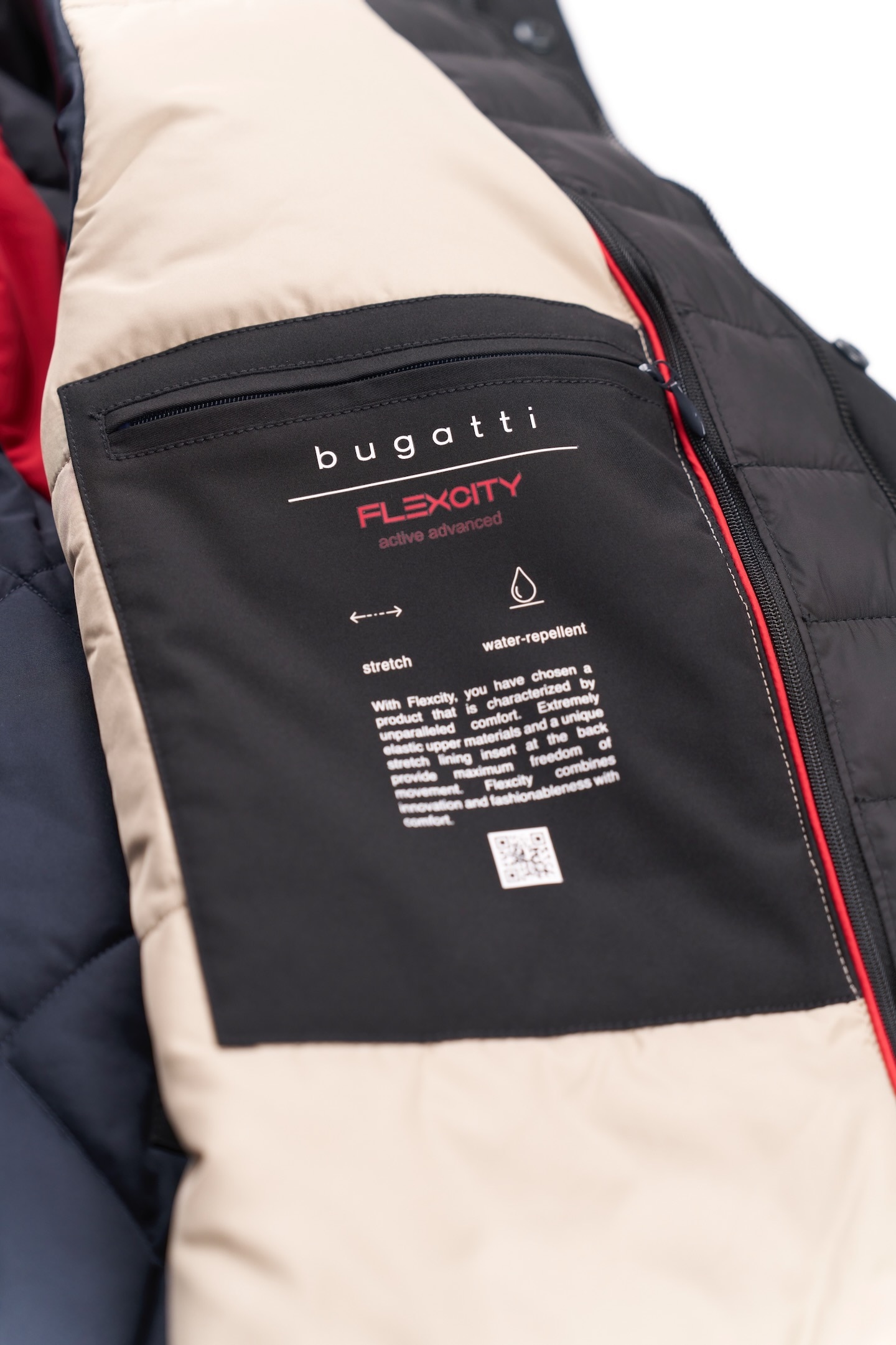 bugatti Langjacke, mit Kapuze, mit wasserfester Eigenschaft