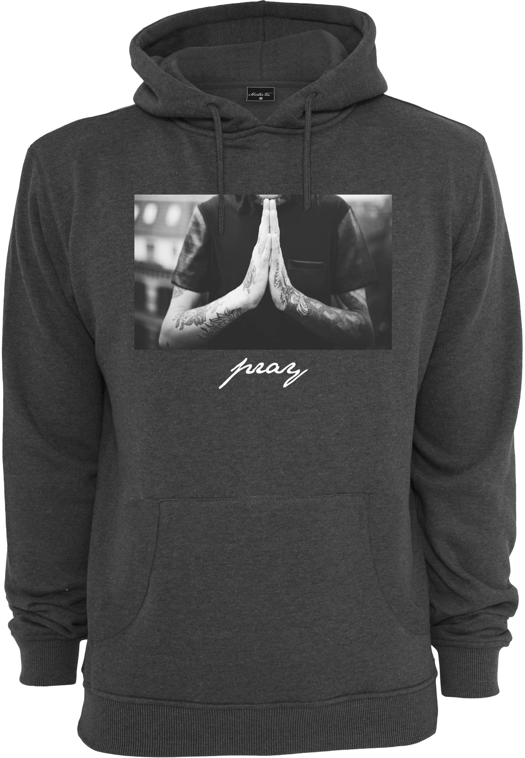 MisterTee Rundhalspullover "MisterTee Herren Pray Hoody" 1 Stk. günstig online kaufen