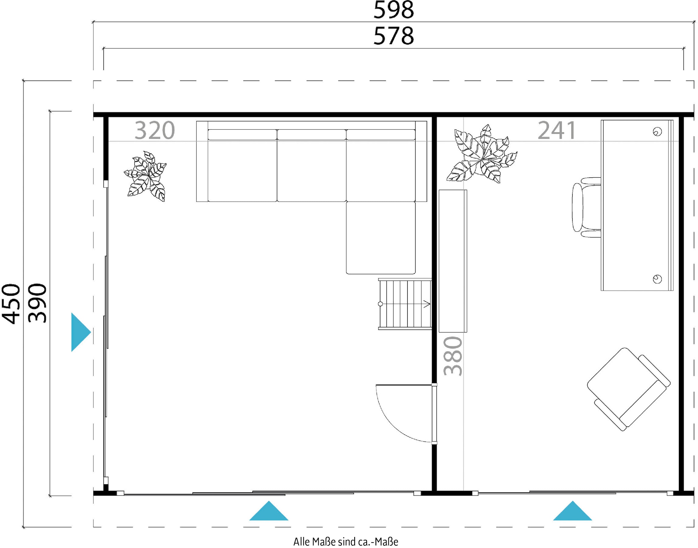 LASITA MAJA Gartenhaus »MURANO«, (Set, inkl. Fussbodenbretter zum verlegen)