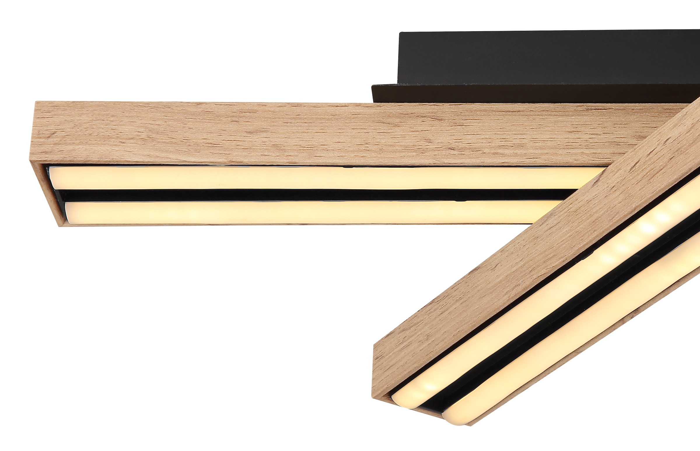 GLOBO LIGHTING LED Deckenleuchte »DORO«, Leuchtmittel LED-Modul | LED fest integriert, Deckenlampe/holzoptik/350° drehbar/3000K/Wohnzimmer/Schlafzimmer