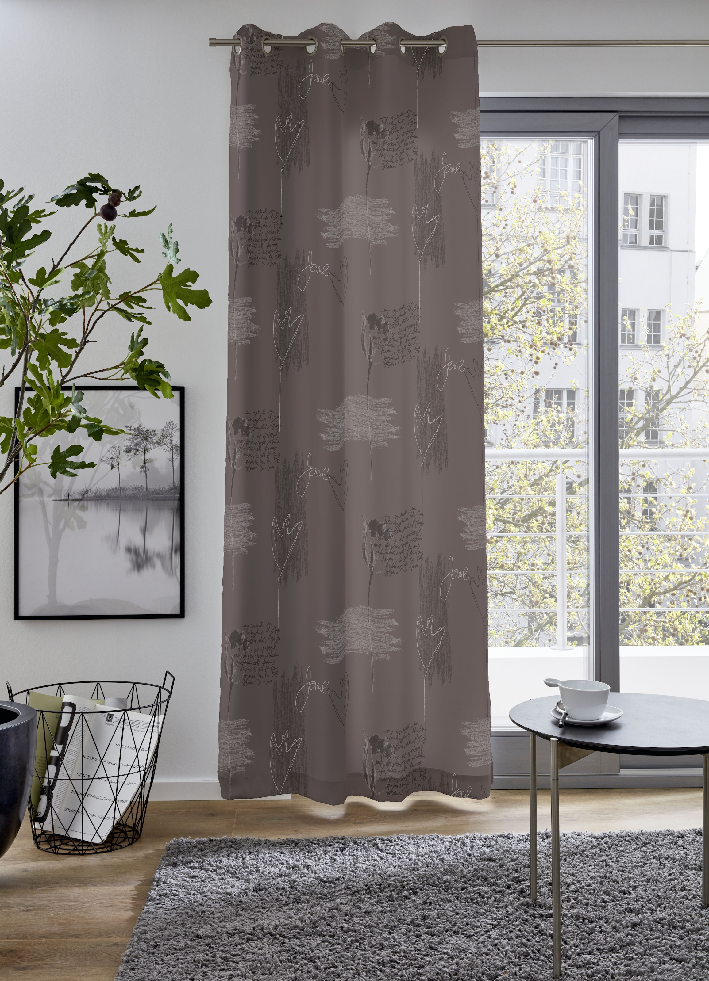 my home Vorhang "AMSTERDAM" Ösen 1 Stk. tlg. blickdicht, bedruckt, 135x235 günstig online kaufen