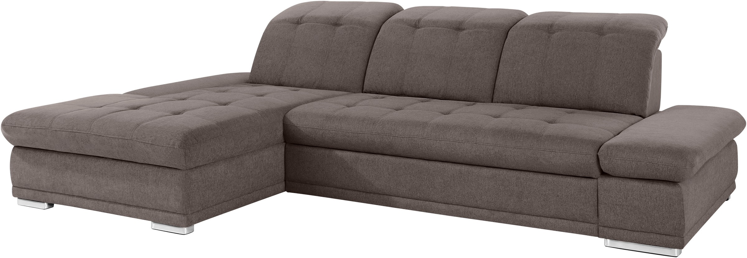 COTTA Ecksofa »Holiday L-Form mit Sitztiefen-, Armteil- und Kopfteilverstellung«, wahlweise mit Bettfunktion & Bettkasten