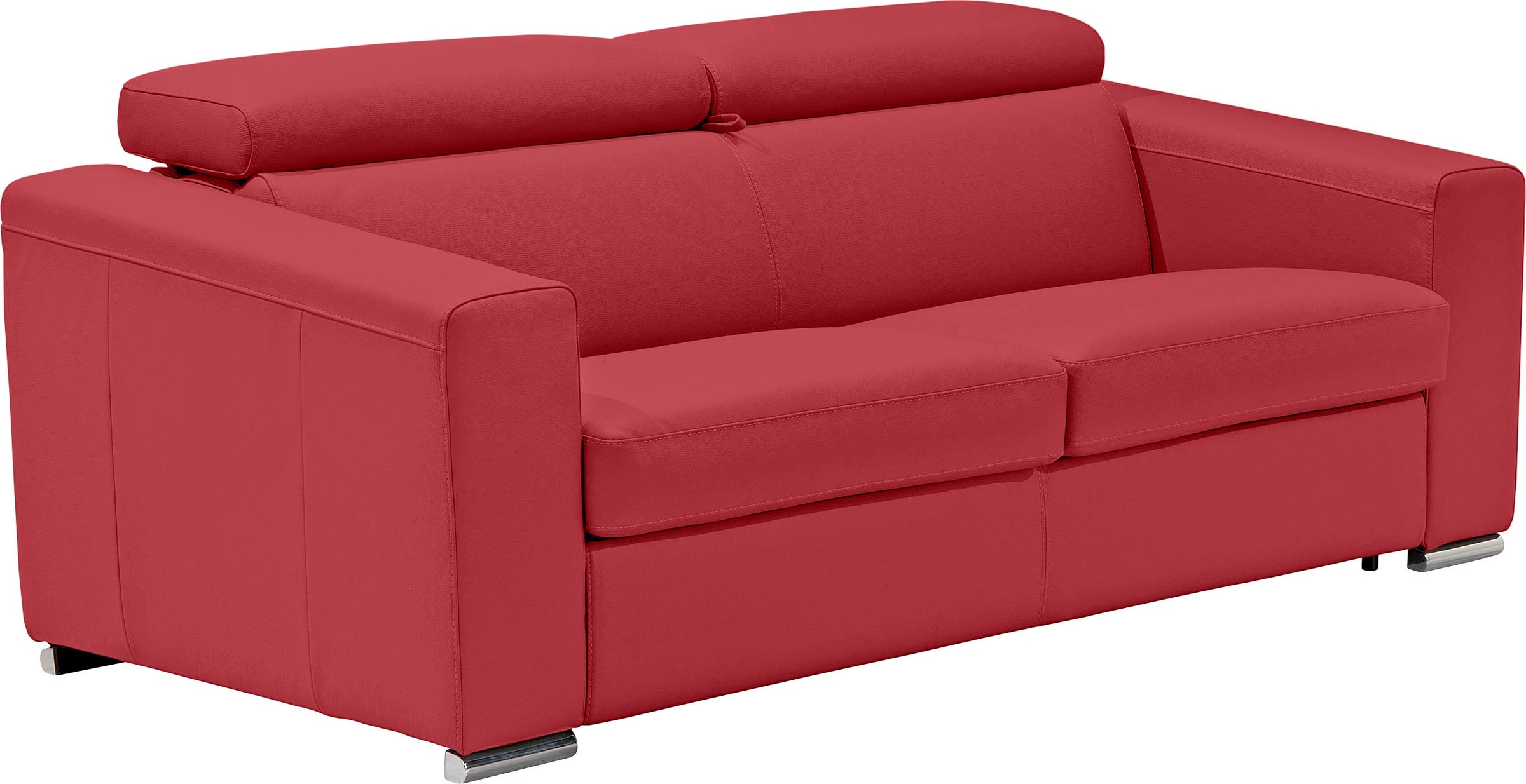 Egoitaliano Schlafsofa »Cabiria, Design und super Sitz- und Liegekomfort«, Sofa inkl. Schlaffunktion, Kopfteile verstellbar, mit Metallfüßen