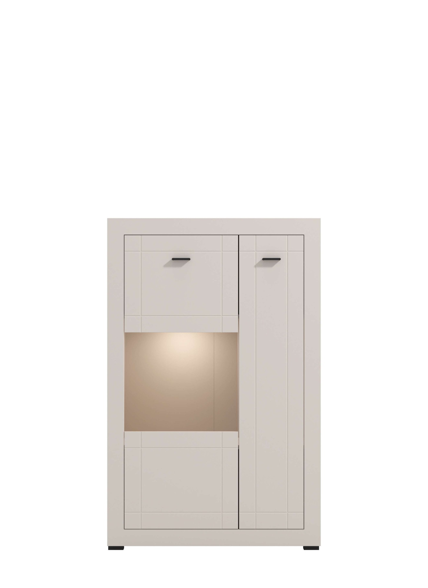 Home affaire Highboard »Warwick, Hochkommode, Vitrine, Glasvitrine, Kombi-Highboard« Modernes Highboard: Kaschmir-Dekor, 2 Türen, Heißfolienprägung