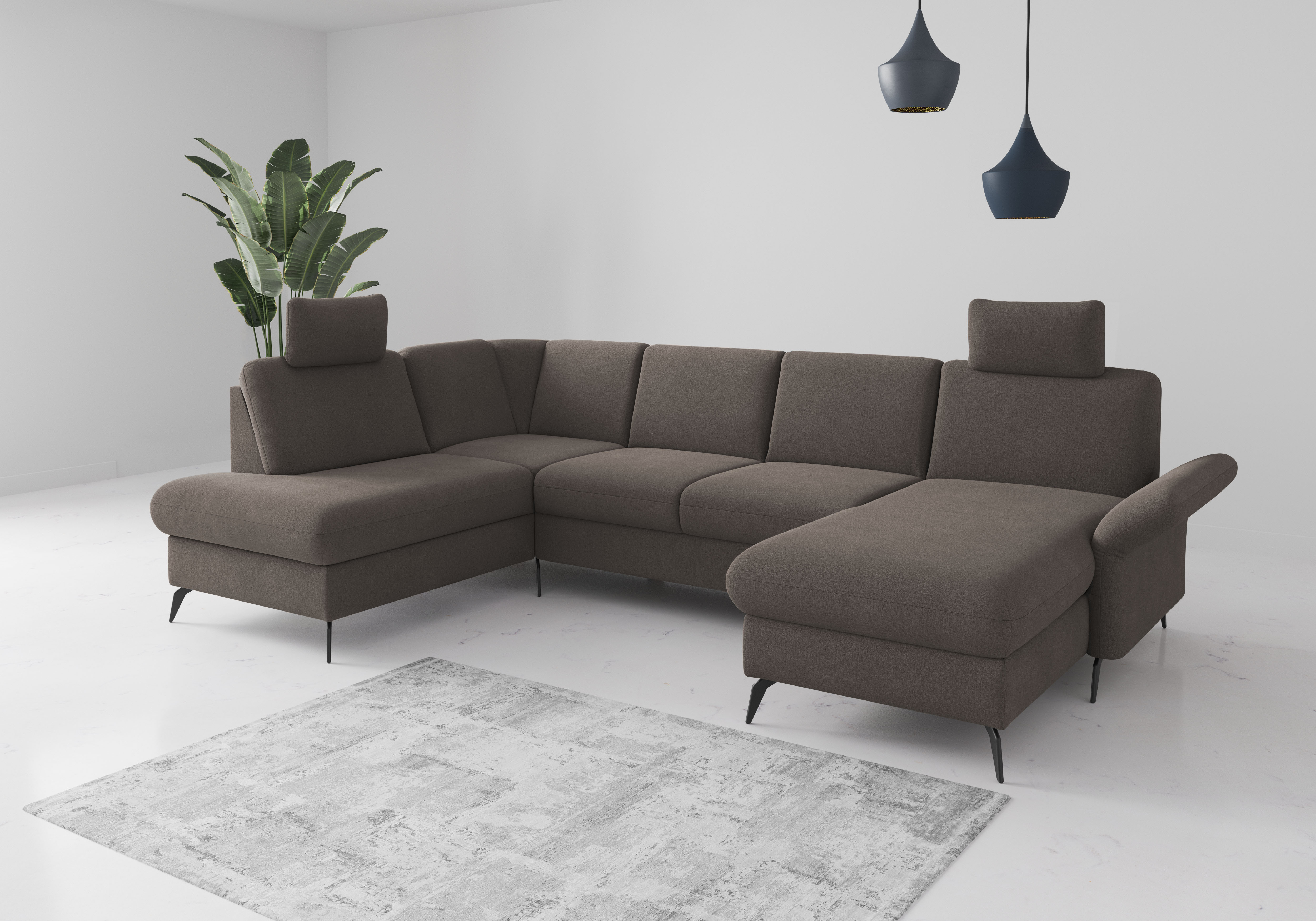 OTTO home Wohnlandschaft "Rochelle" wahlweise mit Schlaffunktion, Bettkasten und Armteilverstellung