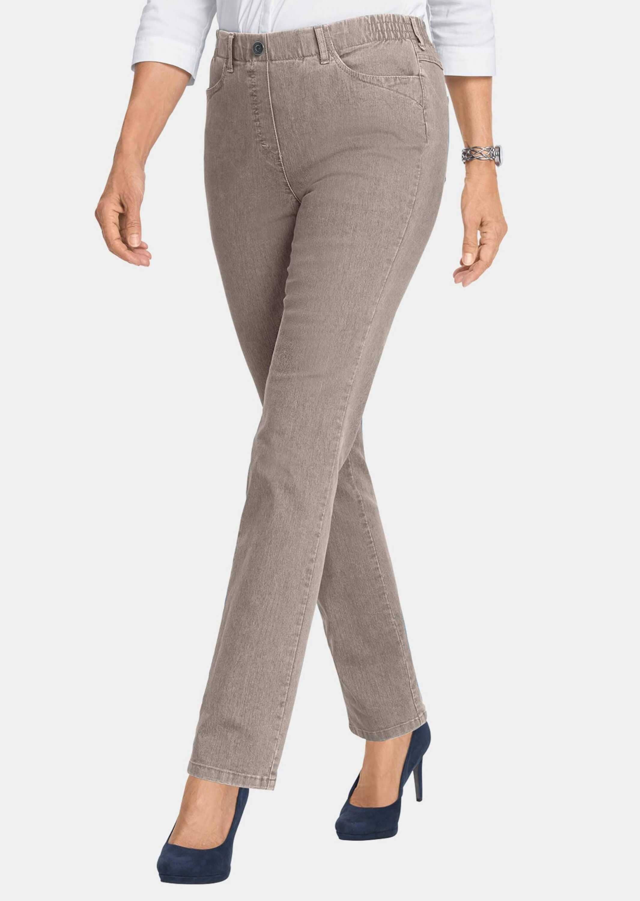 GOLDNER Regular-fit-Jeans »Jeansschlupfhose MARTHA Edel geschmückte Jeansschlupfhose MARTHA«