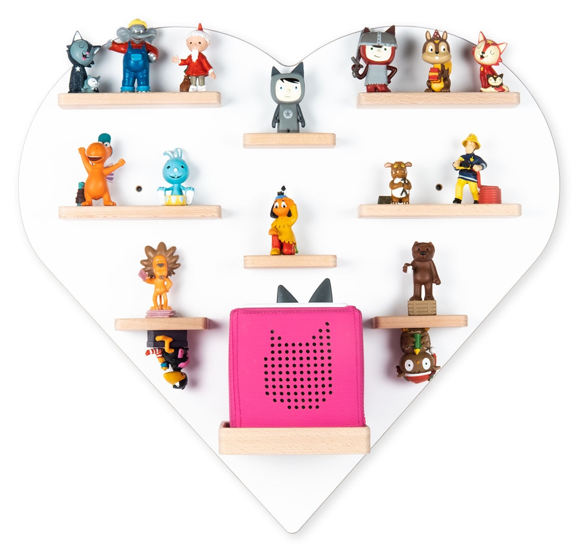 Boarti Wandregal "Regal Holz Herz Kinder Toniebox Tonies Figuren" 1 Stk. tl günstig online kaufen