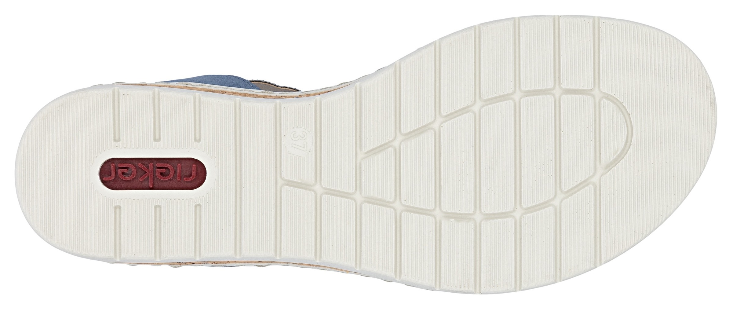 Rieker Keilsandalette  Keilsandalette, Sommerschuh, Urlaubsschuh mit Glitzersteine