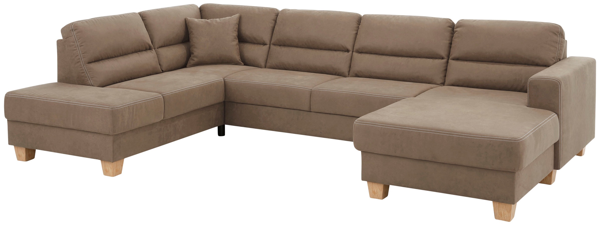 Home affaire Wohnlandschaft "Navan, komfortabel mit viel Platz, U-Form", wa günstig online kaufen