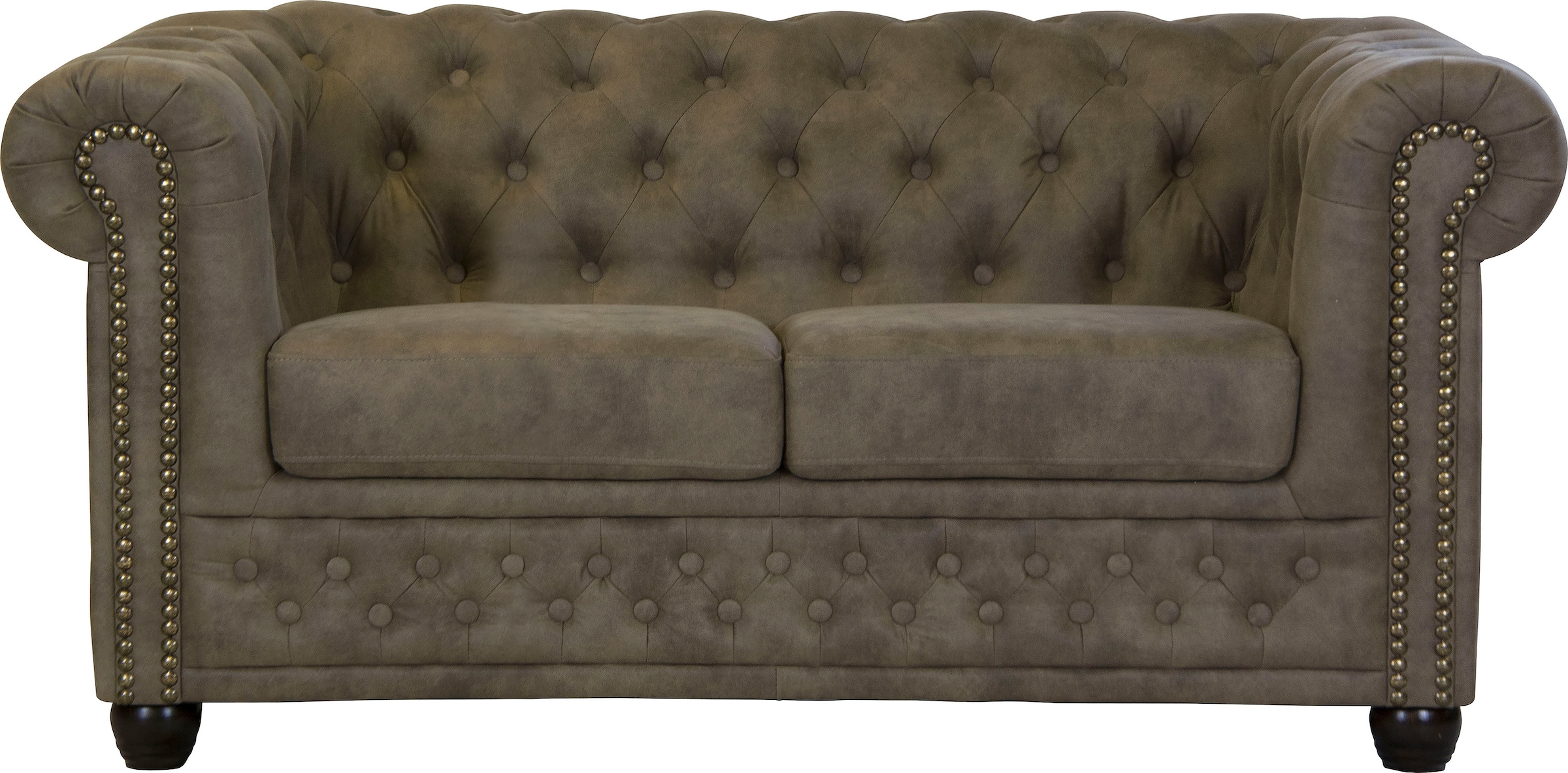 Home affaire Chesterfield-Sofa "Rysum", Chesterfield-Optik, in 2 Bezugsqualitäten