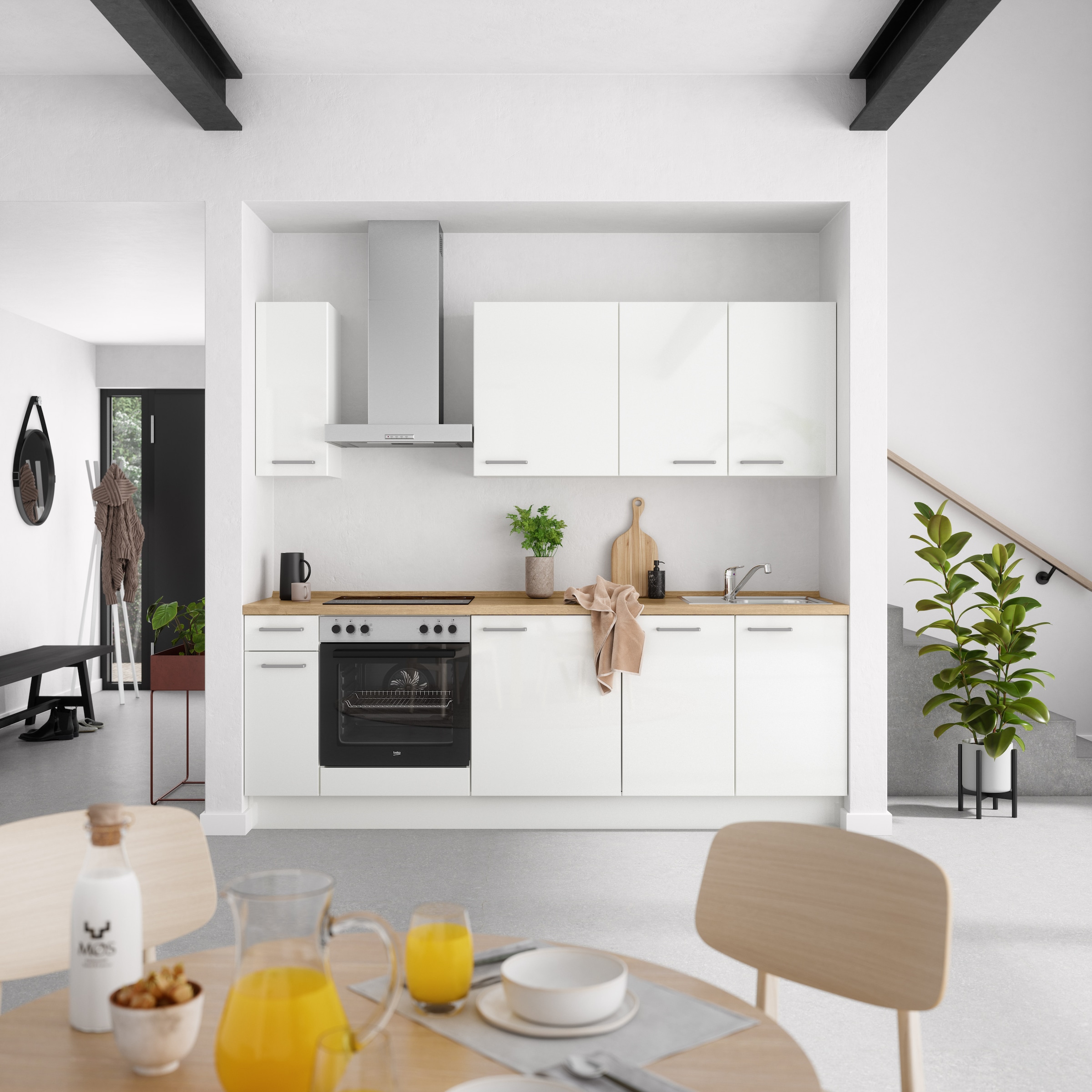 nobilia® Küchenzeile »"Flash I"«, vormontiert, Ausrichtung wählbar, Breite 240 cm, wahlw. mit E-Geräten