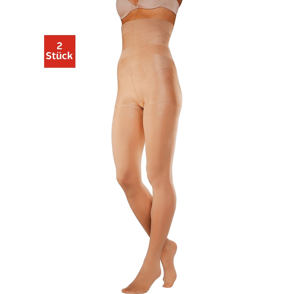 LASCANA Feinstrumpfhose »Bodyshaper«, 40 DEN, (2 St.)