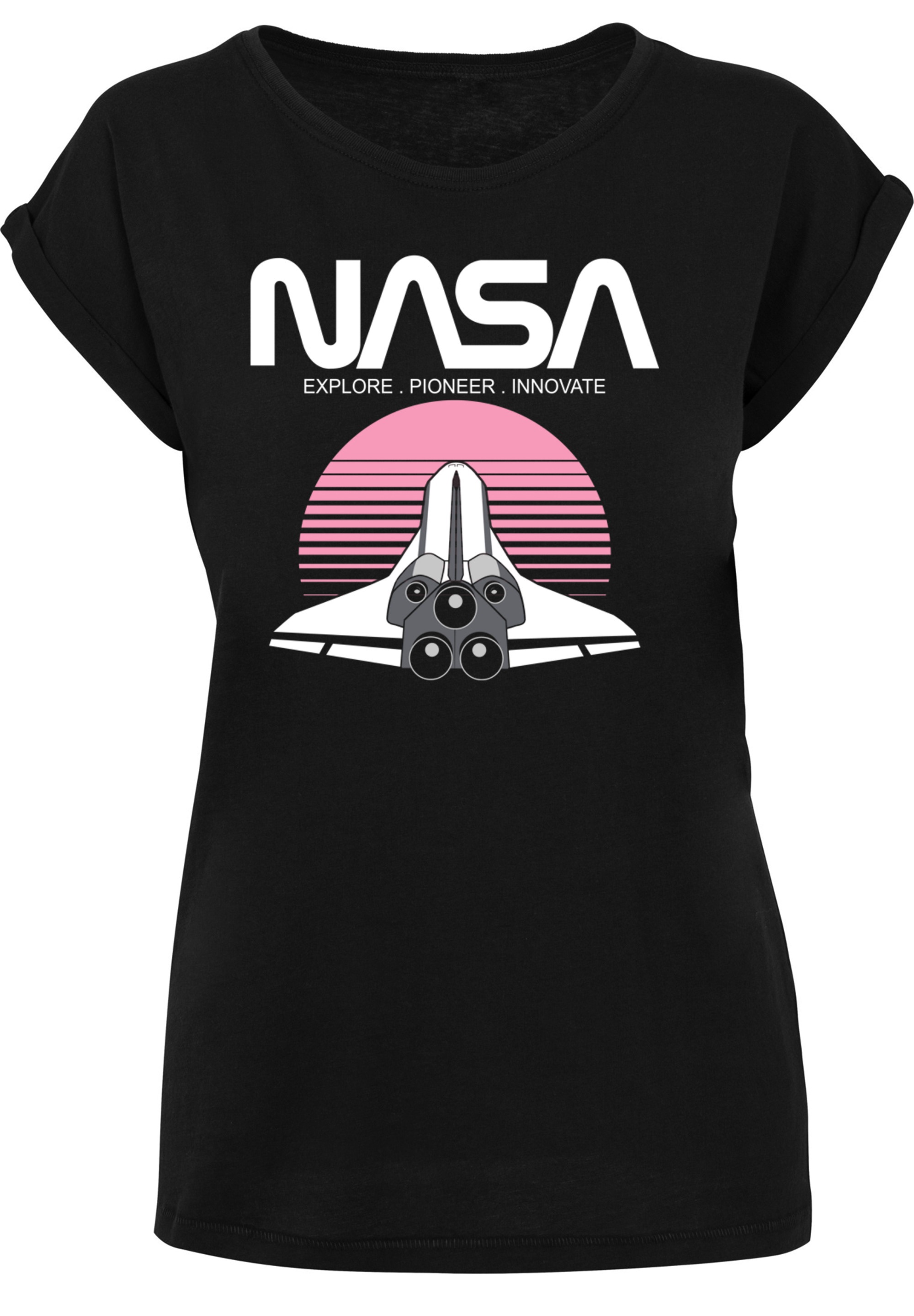 F4NT4STIC T-Shirt »NASA Space Shuttle Sunset«, Damen,Premium Merch,Regular-Fit,Kurze Ärmel,Bedruckt