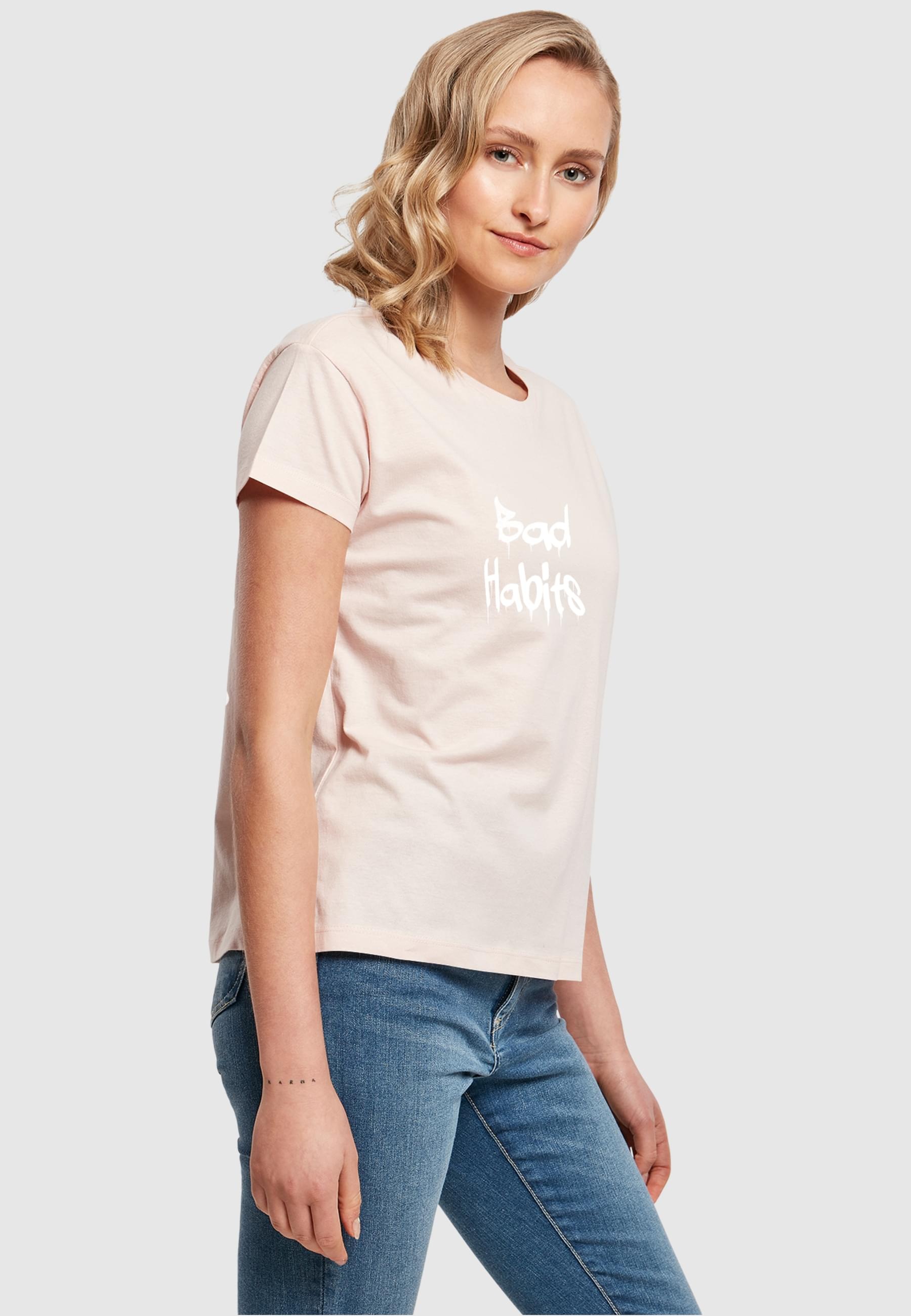 Merchcode T-Shirt »Merchcode Damen Ladies Bad Habits Box Tee«, (1 tlg.)
