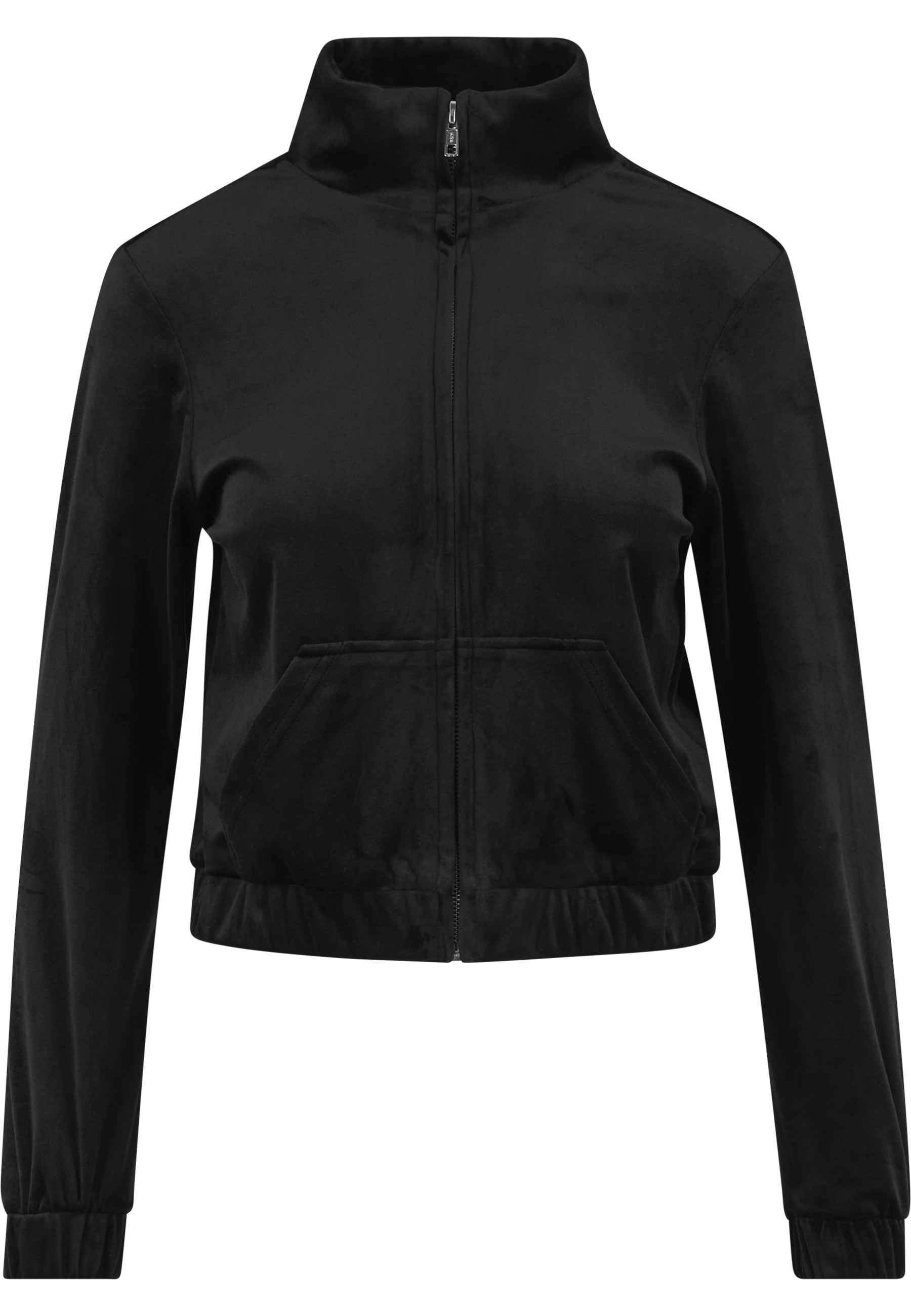 URBAN CLASSICS Langmantel "Urban Classics Ladies Short Velvet Track Jacket"