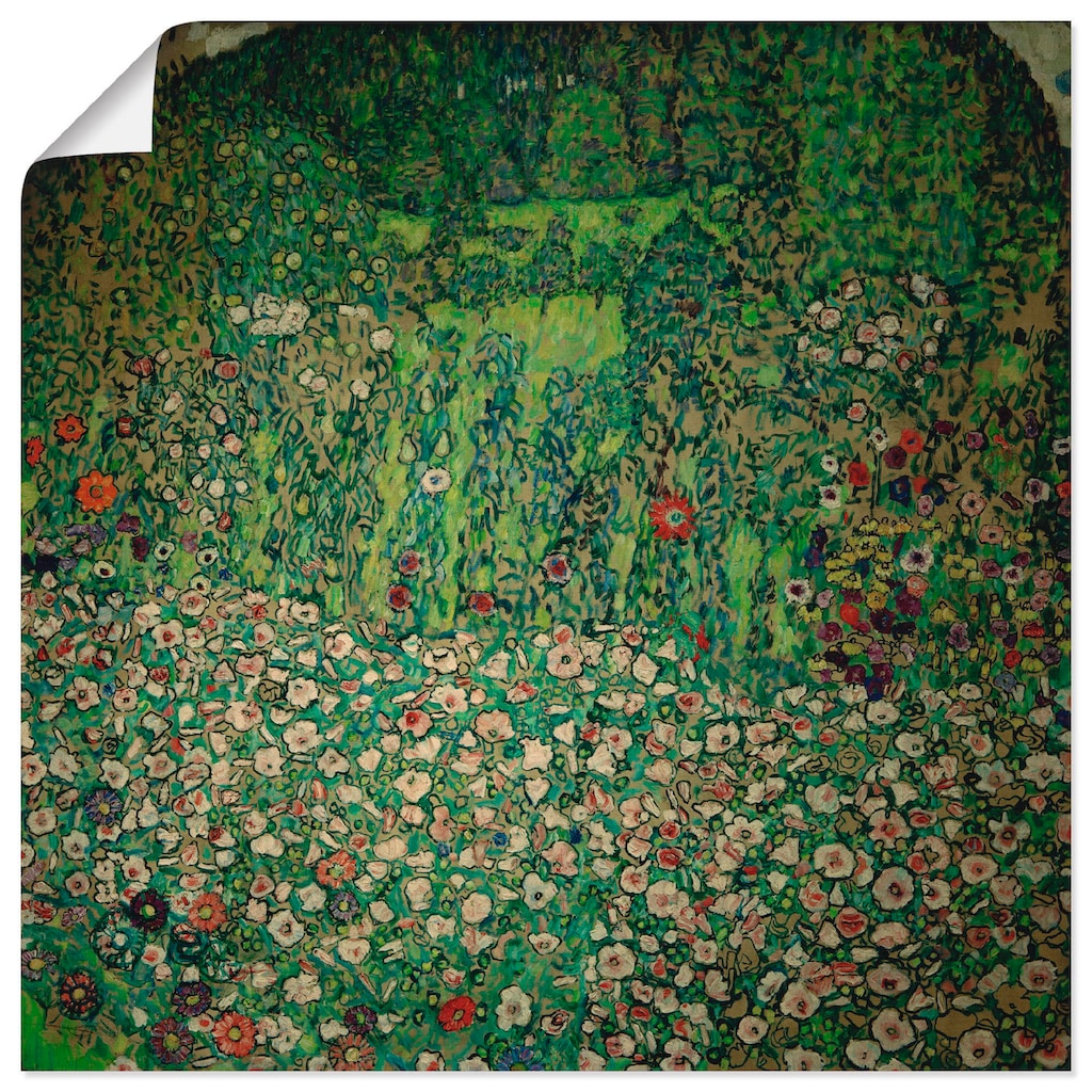 Artland Wandbild »Gartenlandschaft mit Bergkuppe (Gartenlandschaft)«, Garten, (1 St.)