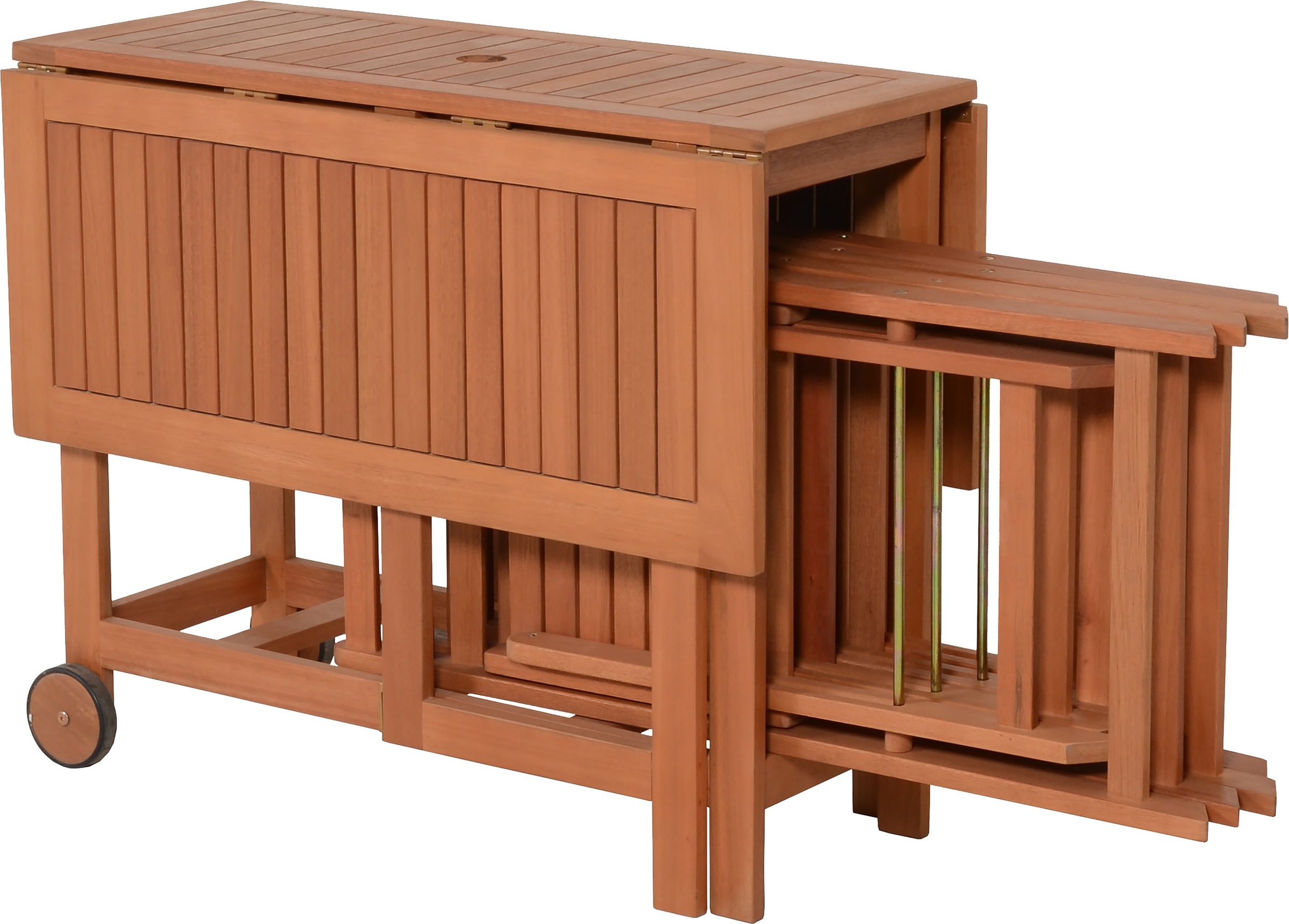 Garden Pleasure Garten-Essgruppe », Tischgruppe »ANAHEIM««, (Set), 4 Stühle (klappbar), Tisch LxB: 110x90 cm