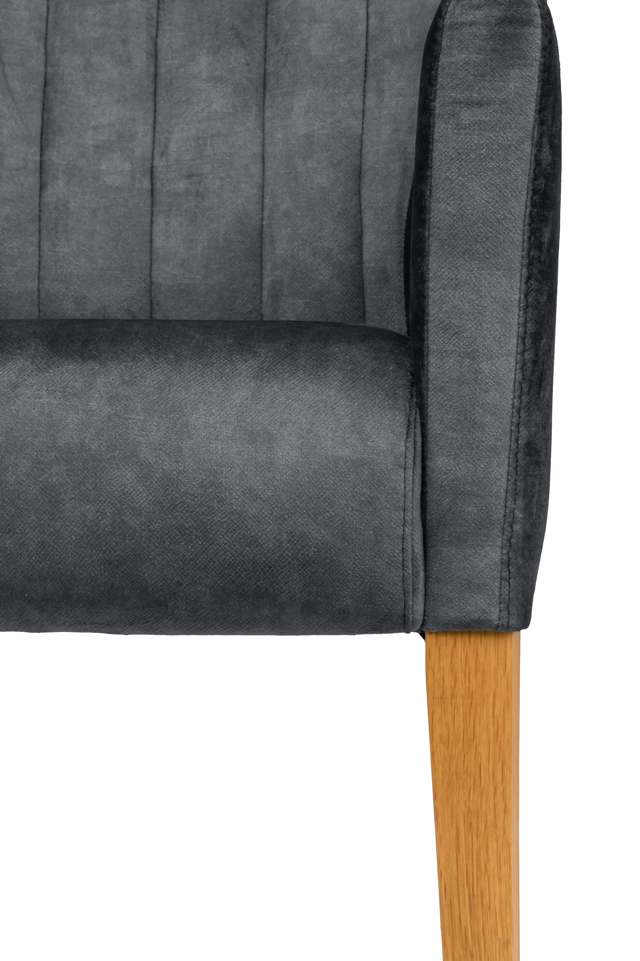 Home affaire Armlehnstuhl »King«, Luxus-Microfaser Lederoptik, Esszimmerstuhl, Beingestell Massivholz Eiche oder Buche wengefarben