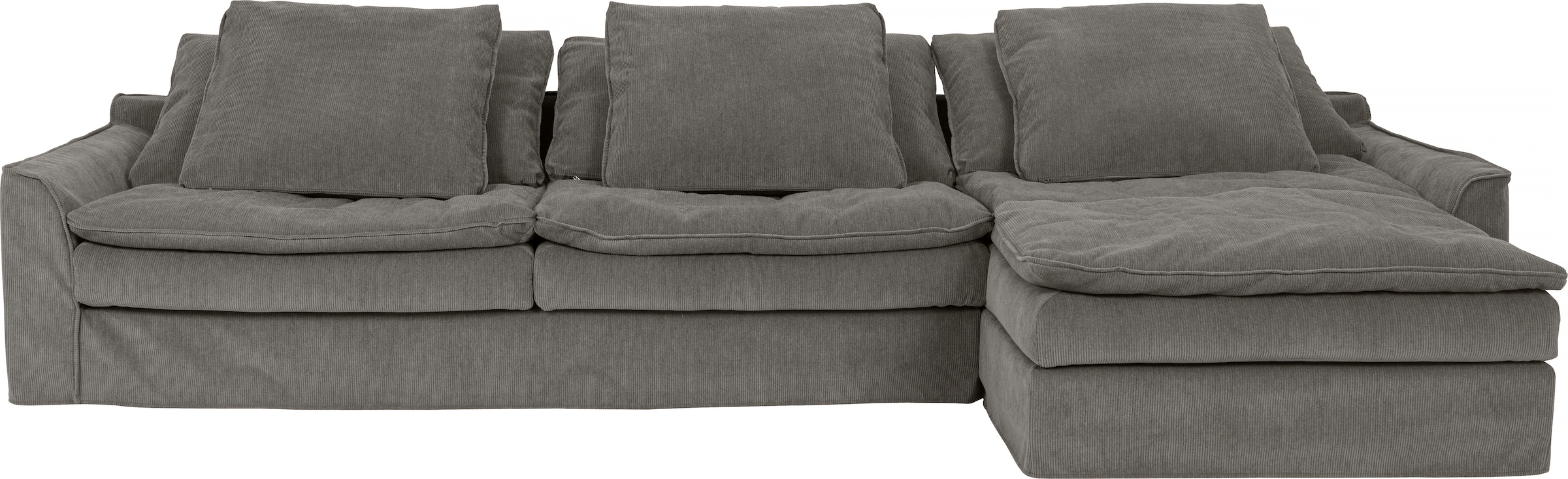 furninova Big-Sofa "Sake, Kuschel-Megasofa, Relaxsofa, leger und sehr bequem, viel Platz", mit 6 Rückenkissen, abnehmbar