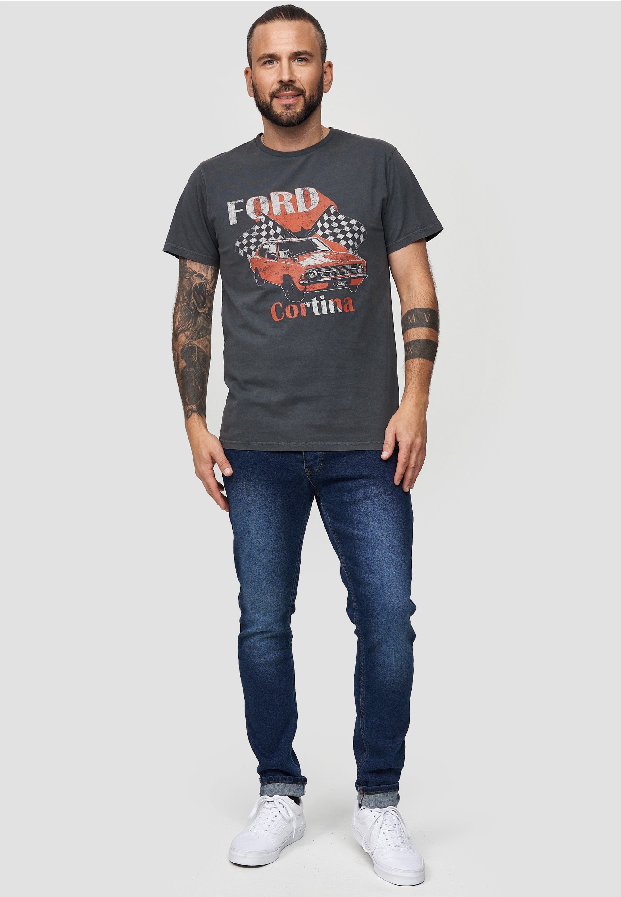 Recovered T-Shirt »Ford Vintage Cortina«, mit Frontprint im Vintage-Design