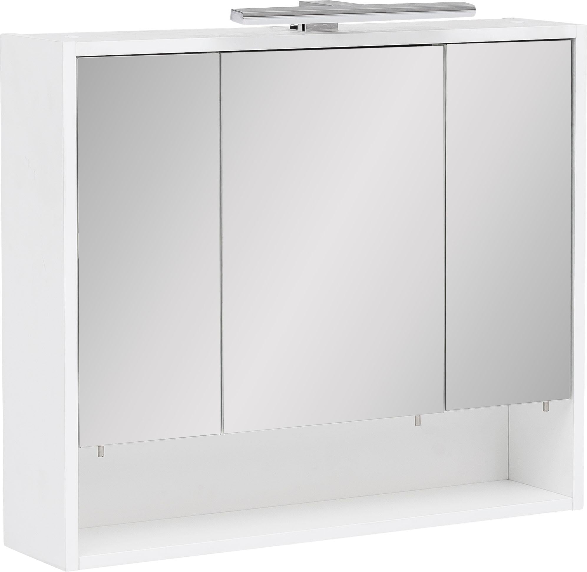 Schildmeyer Spiegelschrank »Kent«, Badmöbel. Breite 70 cm, LED-Beleuchtung  und Schalter-/Steckdosenbox | BAUR