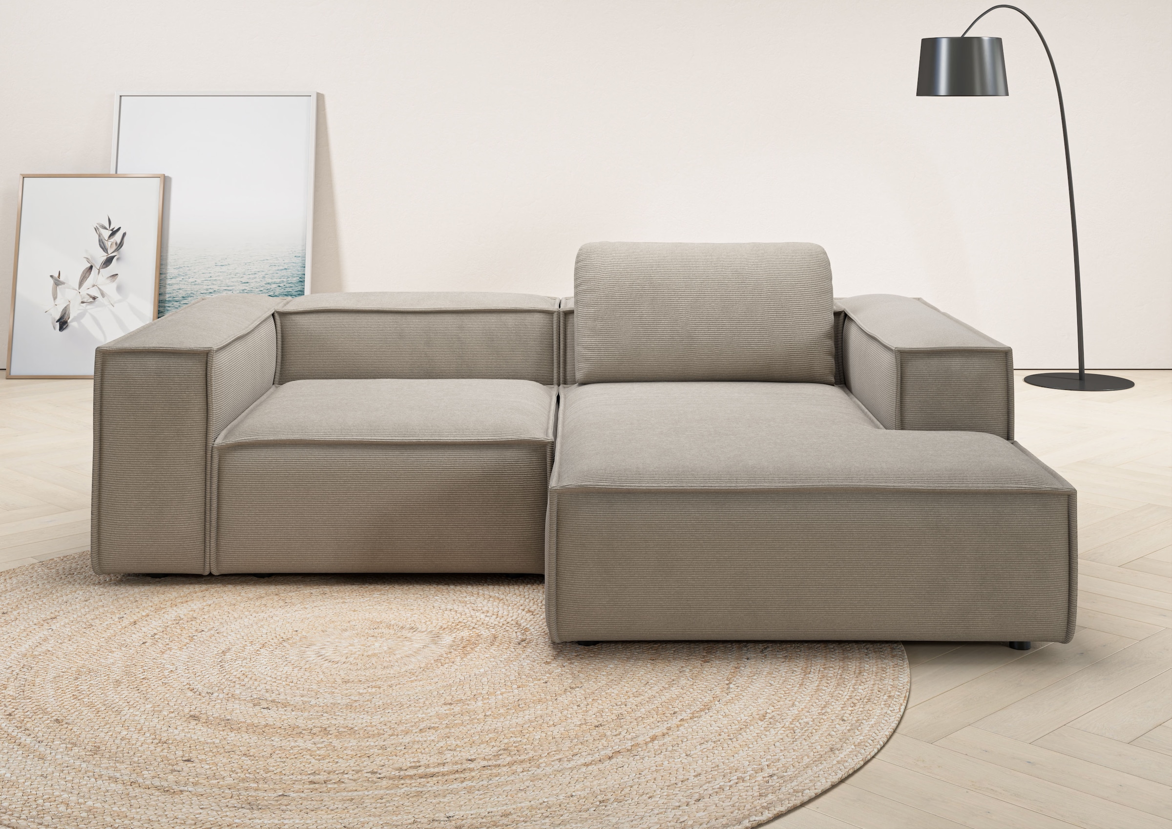 Places of Style Ecksofa "Watertown, kompakte L-Form, 246 cm breite für klei günstig online kaufen