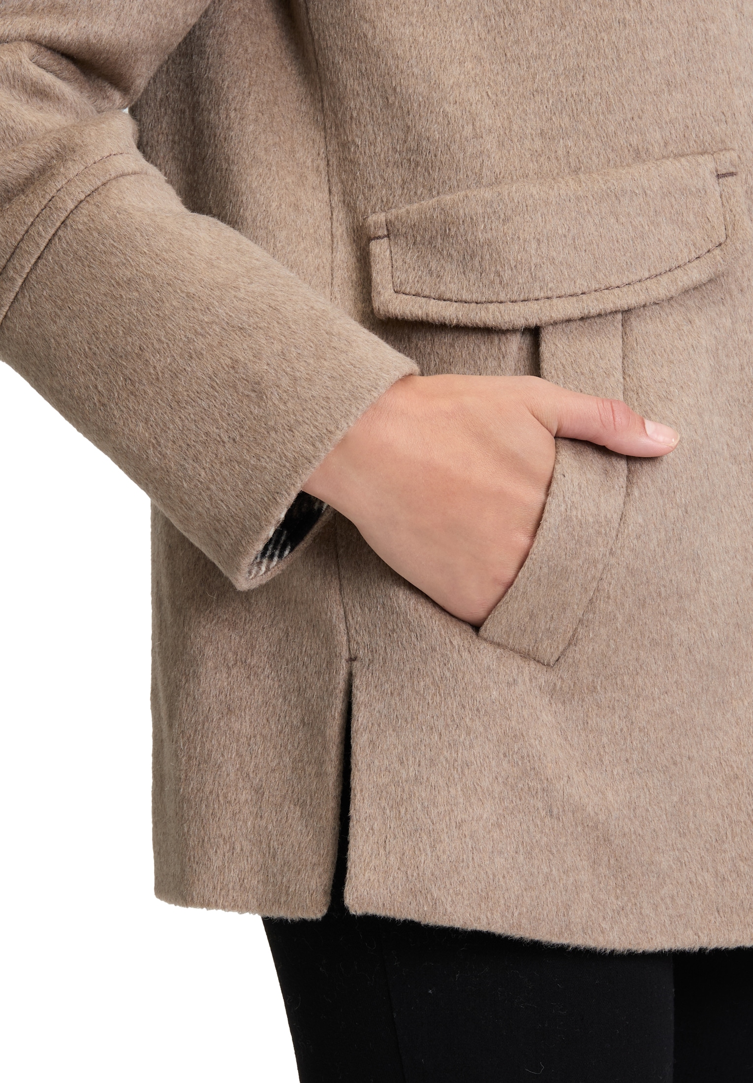 Gil Bret Wolljacke, ohne Kapuze, mit Stehkragen und Knopfleiste
