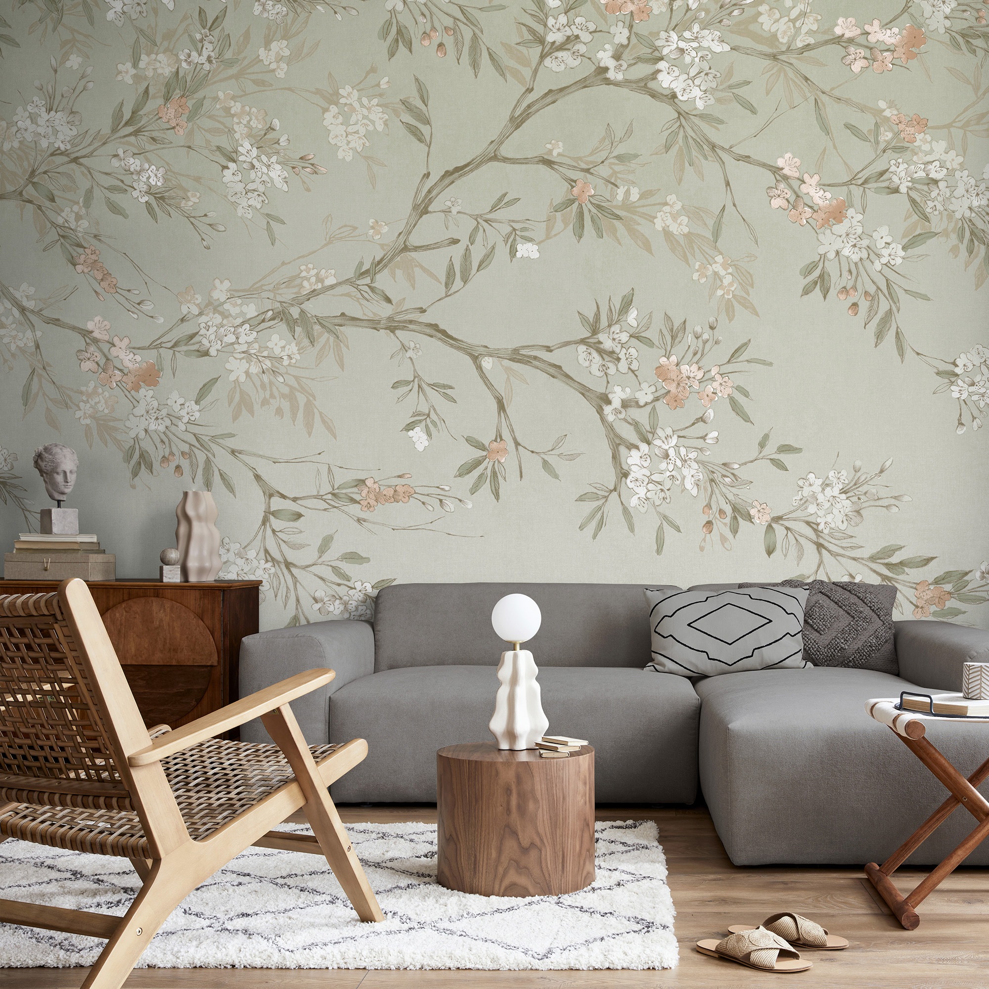 Art for the home Fototapete »Blütenpfad« geblümt glatt Design Tapeten